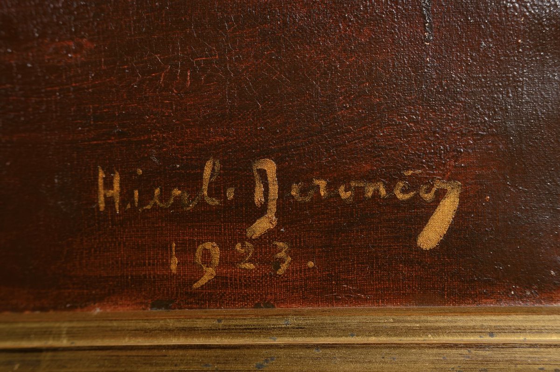 Detail a: Otto Hierl-Deronco, 1859 Memmingen-1935 München, sitzender weiblicher Akt, Öl/Lwd, rechts unten signiert und dat. 1923, ca. 100x 90cm, R. ca. ...