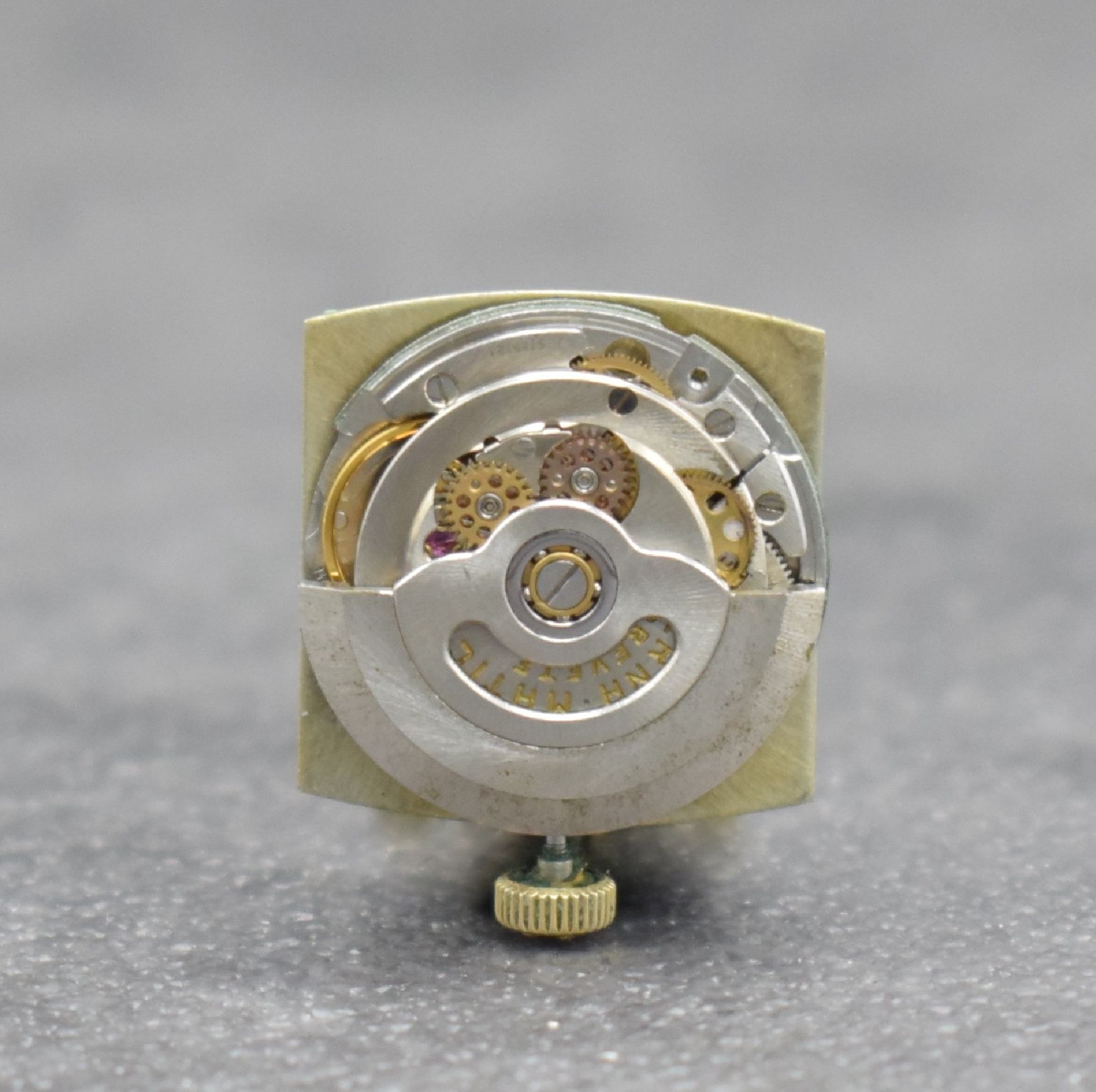 Detail g: ETERNA-MATIC Damenarmbanduhr in GG 750/000, Schweiz um 1965, Automatik, aufgedr. Boden, Goldband in GG 750/000, gold. Zifferbl. m. aufges. Std.-Ind., ...