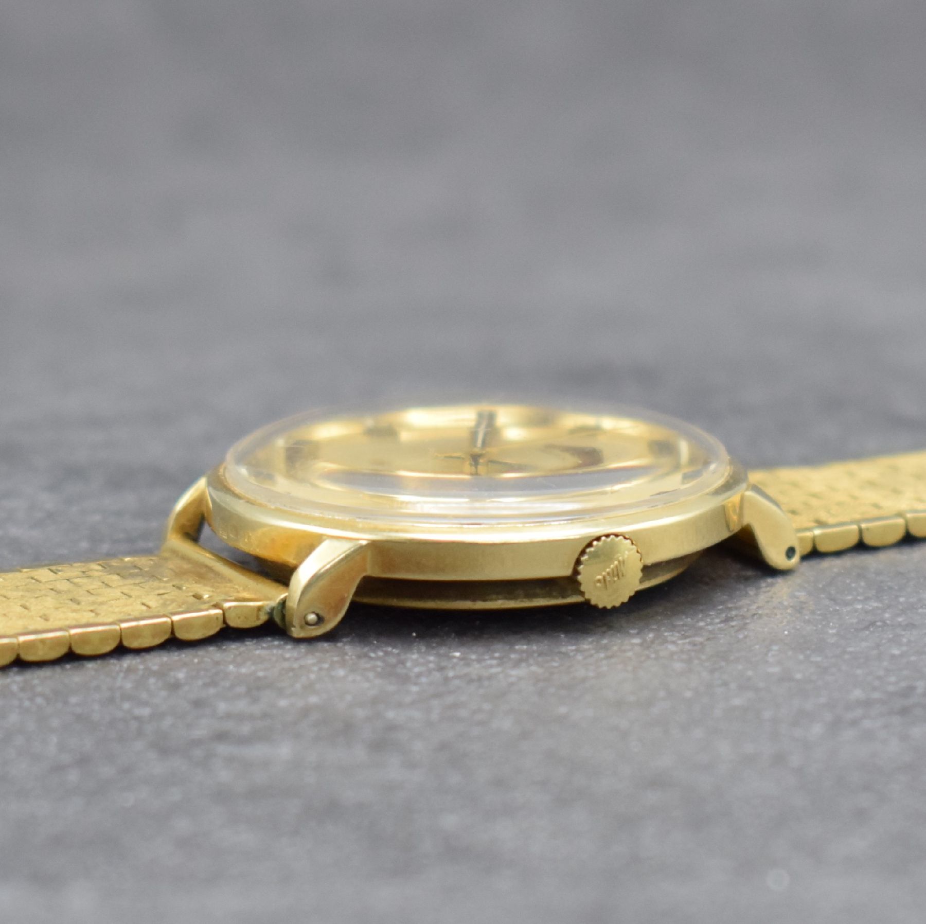 Detail e: MIDO Chronometer Ocean Star seltene Herrenarmbanduhr in GG 585/000 im F B Gehäuse, Schweiz um 1970, Automatik, Ref. 5047, Monocoque-Geh., gold. ...