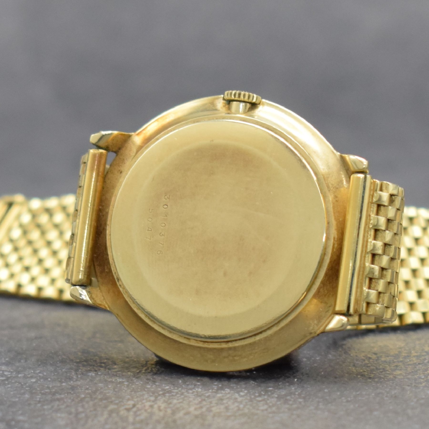 Detail f: MIDO Chronometer Ocean Star seltene Herrenarmbanduhr in GG 585/000 im F B Gehäuse, Schweiz um 1970, Automatik, Ref. 5047, Monocoque-Geh., gold. ...