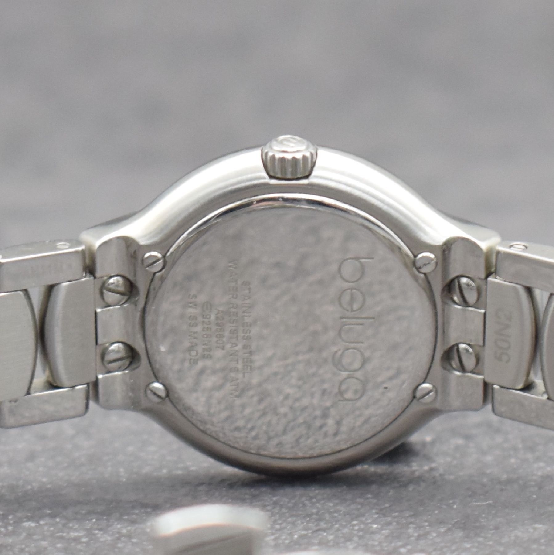 Detail f: EBEL Beluga Damenarmbanduhr in Edelstahl aufwendig mit Brillanten besetzt, Schweiz verk. lt. beil. Garantiekarte 07/2016, quarz, Ref. E9258N2S, ...