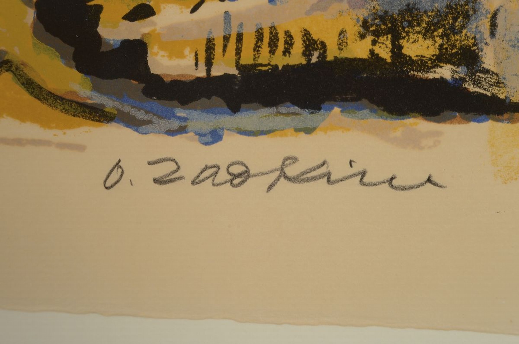 Detail a: Ossip Zadkine, 1890-1967, Farblithographie, handsigniert und num. 159/220, leicht gebräunt, ca. 57x42cm, u.Gl., R. ca. 78x60cm