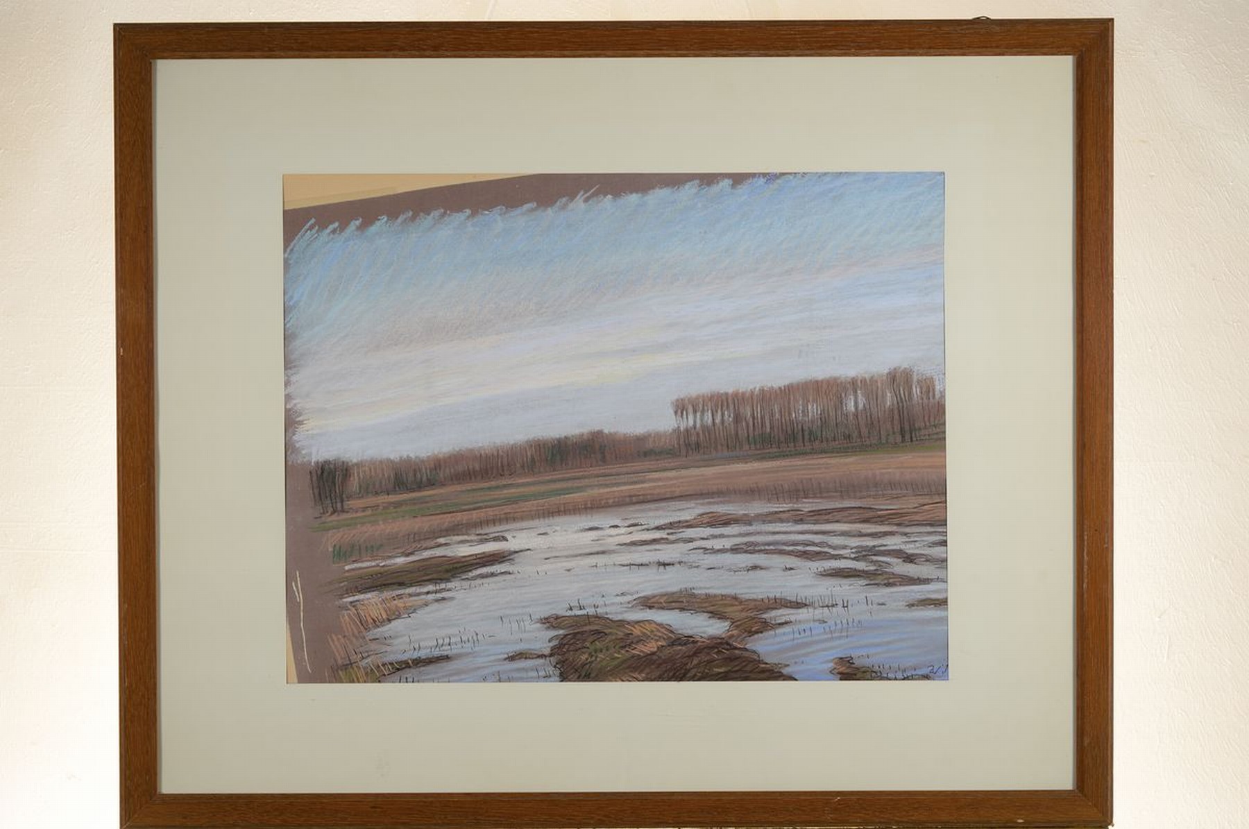 Detail k: Werner Brand, geb. 1933 Löbau, zwei Winterlandschaften, Pastell/Kreide auf Papier, beide handsigniert, ca. 41 x 51 cm, einmal datiert 80, unter ...