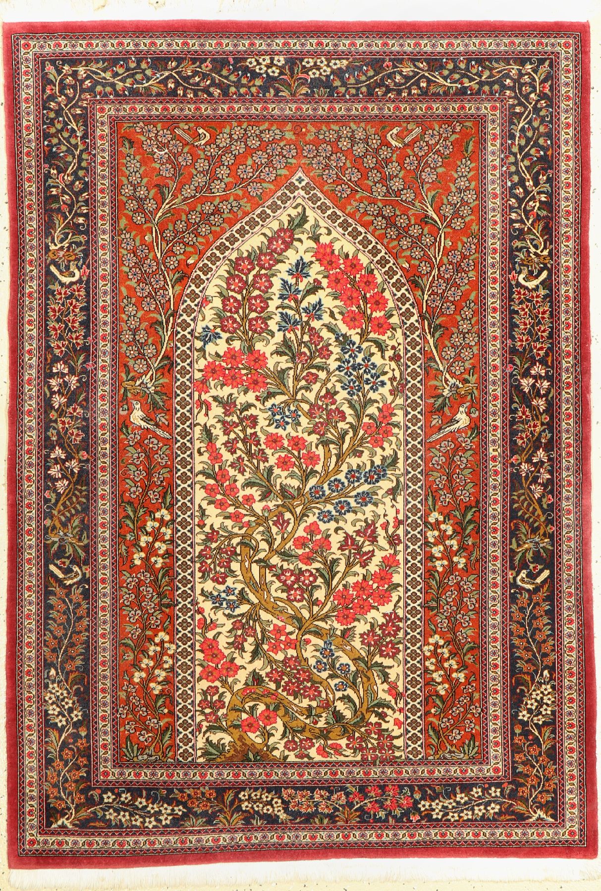 Ghom Kork fein, Persien, ca. 50 Jahre, Korkwolle, ca. 153 x 107 cm, EHZ: 2
