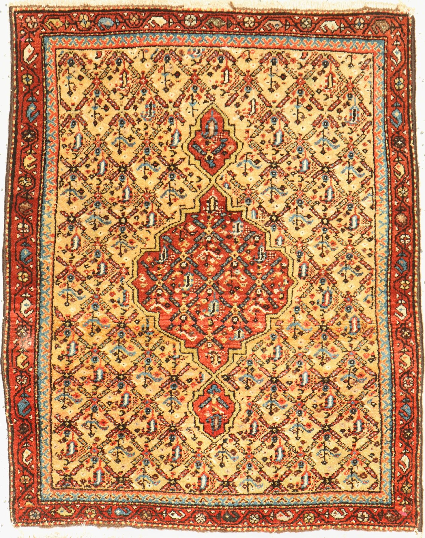 Bidjar antik, Persien, um 1920, Wolle auf Baumwolle, ca. 80 x 63 cm, EHZ: 2