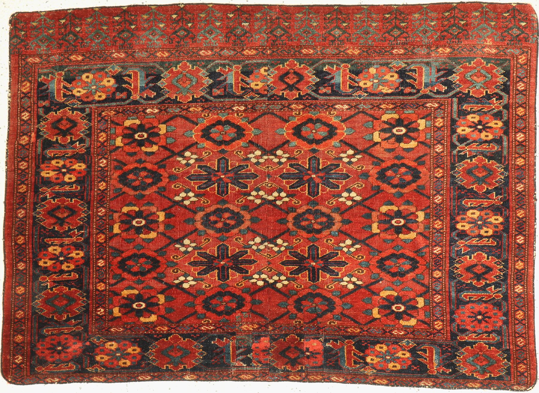 Beschir Djowal fragment, Turkmenistan, 19.Jhd, Wolle auf Wolle, ca. 131 x 95 cm, EHZ:4