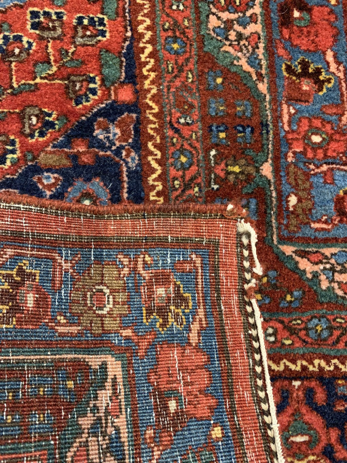 Detail e: Bidjar fein antik, Persien, um 1910/1920, Wolle geknüpft auf Baumwolle, ausgefallenes Allover Muster, sehr hochwertige Wollqualität, ca. 440 x 344 ...