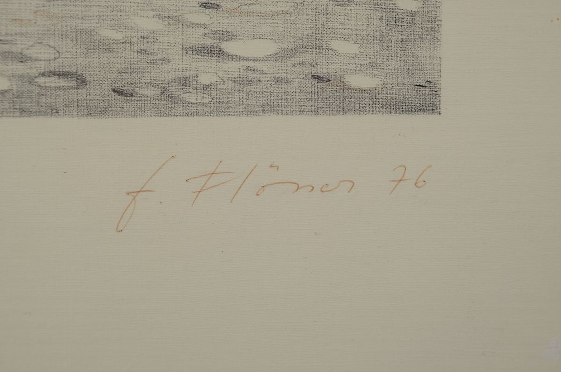 Detail e: Gerd Flösser, 1936 - 2000 Gorxheimertal, zwei Werke: a. Öl/Lwd, "Abflug", signiert, rückseitig betitelt und nochmals signiert und dat. ...