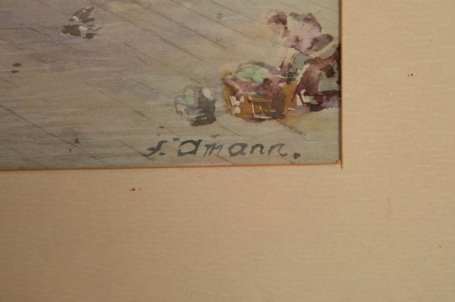 Detail a: Fritz Amann, 1878 Gera-Untermhaus bis 1969 Naumburg, Ansicht aus Naumburg, Aquarell auf Papier, rechts unten signiert, ca. 40x55cm, PP, u.Gl., R. ca. ...