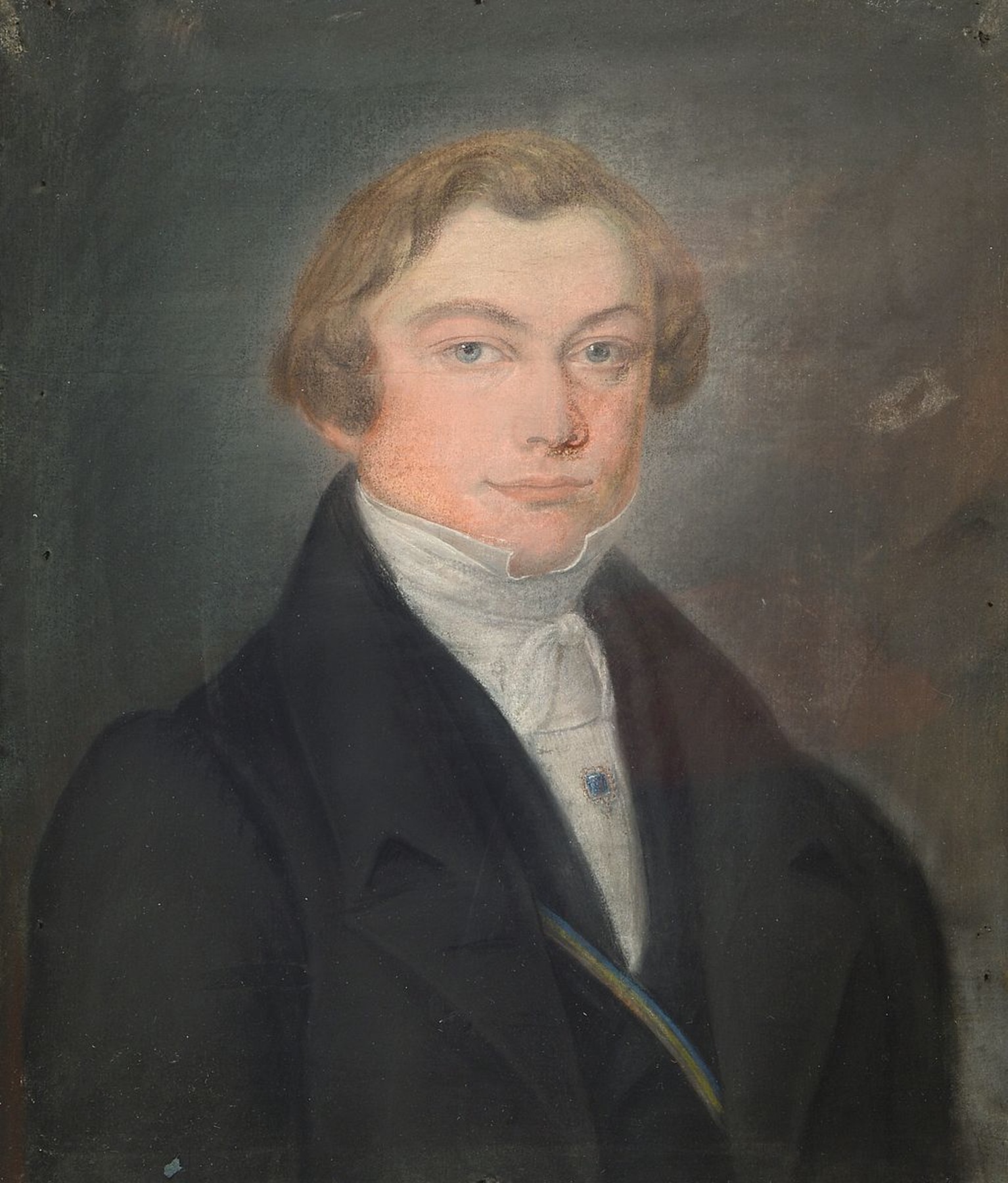 Unbekannter Maler des Biedermeier, deutsch, um 1820, 2 Porträts eines Paares, Pastell auf Papier, teils löchrig, je ca. 36x30cm, u.Gl., R. ca. ...