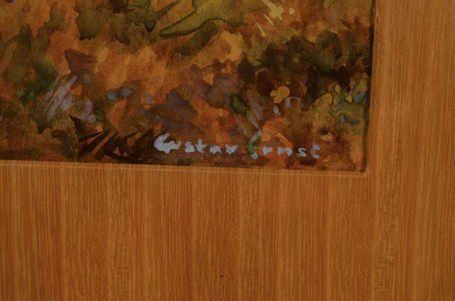 Detail a: Gustav Ernst, 1858 Elsterberg-1945 Bad Dürkheim, Landschaft mit Birken, Aquarell auf Papier, rechts unten signiert, links unten datiert 1941, ca. ...