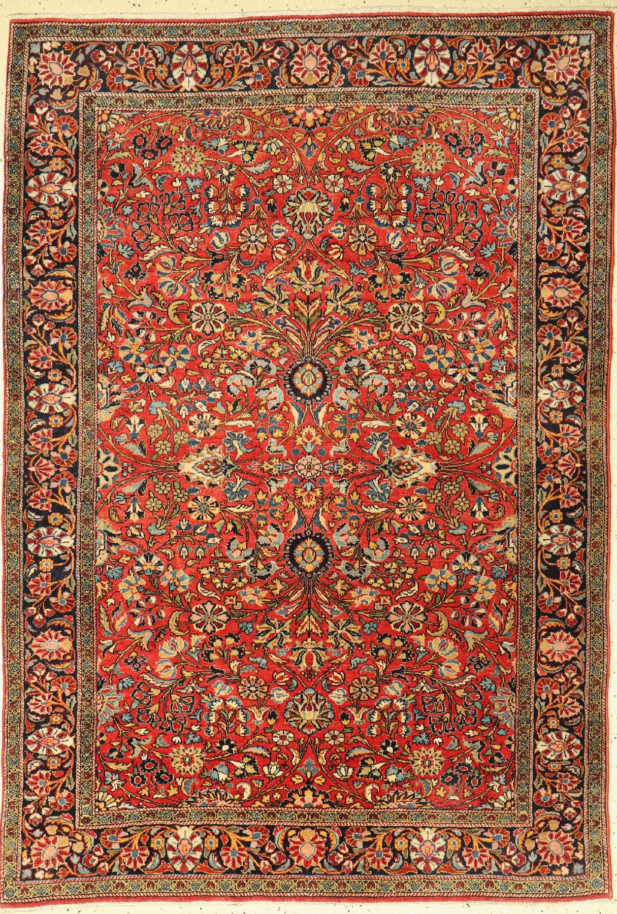 Us Re-Import Sarogh fein, Persien, um 1920-1930, Wolle auf Baumwolle, ca. 198 x 138 cm, EHZ: 2