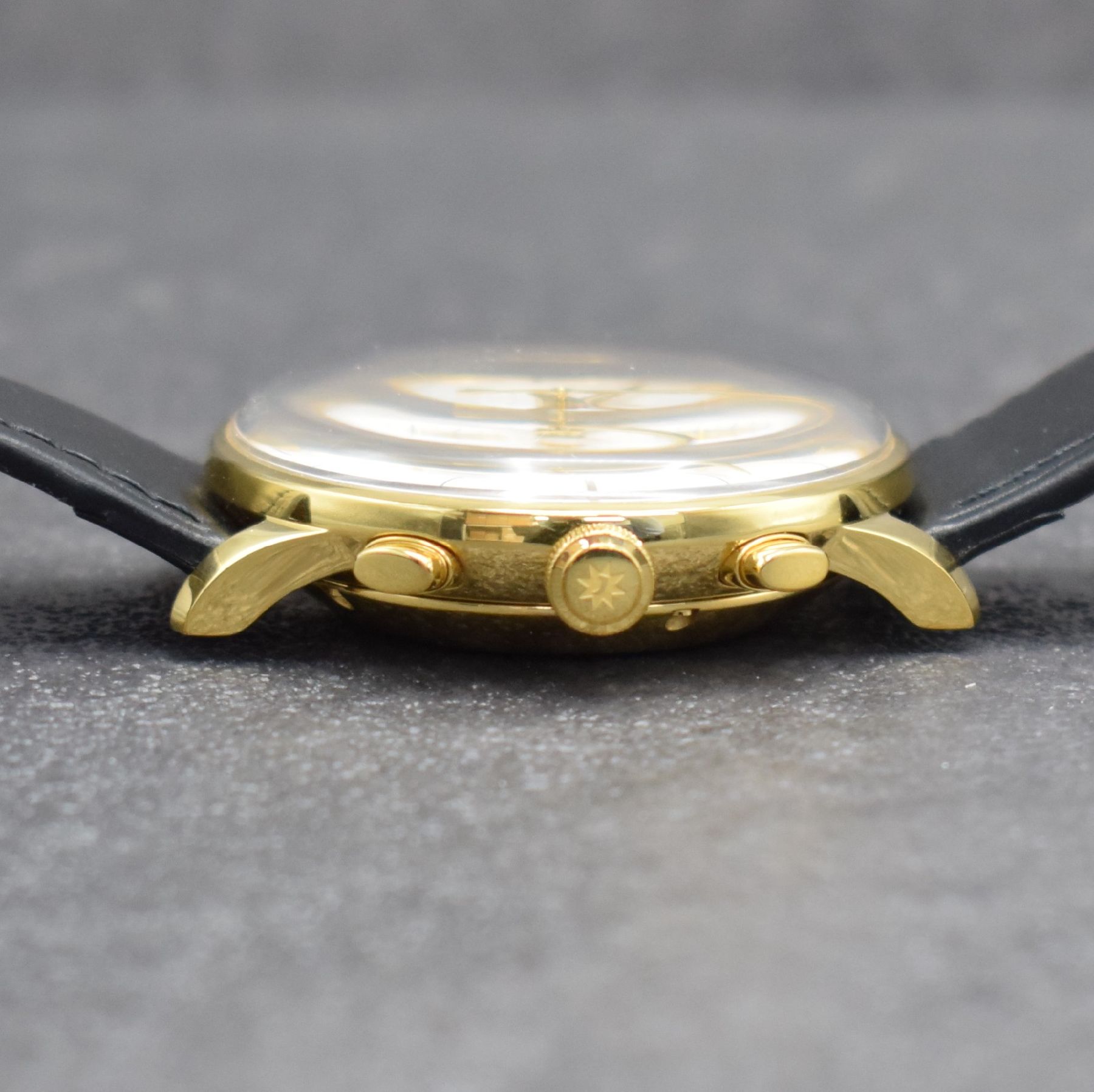 Detail d: JUNGHANS Chronoscope auf 1500 Stück limitierte Herrenarmbanduhr mit Chronograph, Deutschland um 2010, Automatik, verg. Edelstahlgeh. beids. vergl., ...