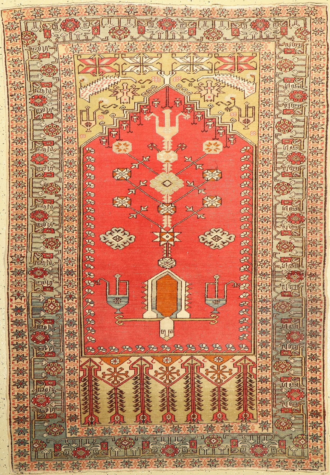Ladik antik, Türkei, um 1910, Wolle auf Baumwolle, ca. 190 x 132 cm, EHZ: 3-4