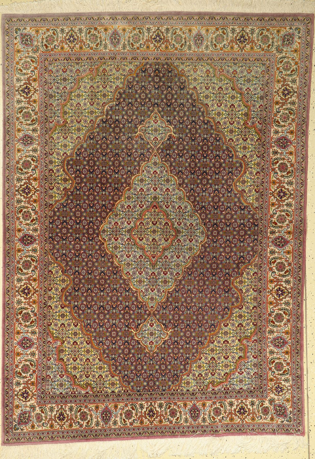 Täbriz fein(50Raj), Persien, ca. 60 Jahre, Korkwolle mit Seide, ca. 210 x 150 cm, EHZ: 2