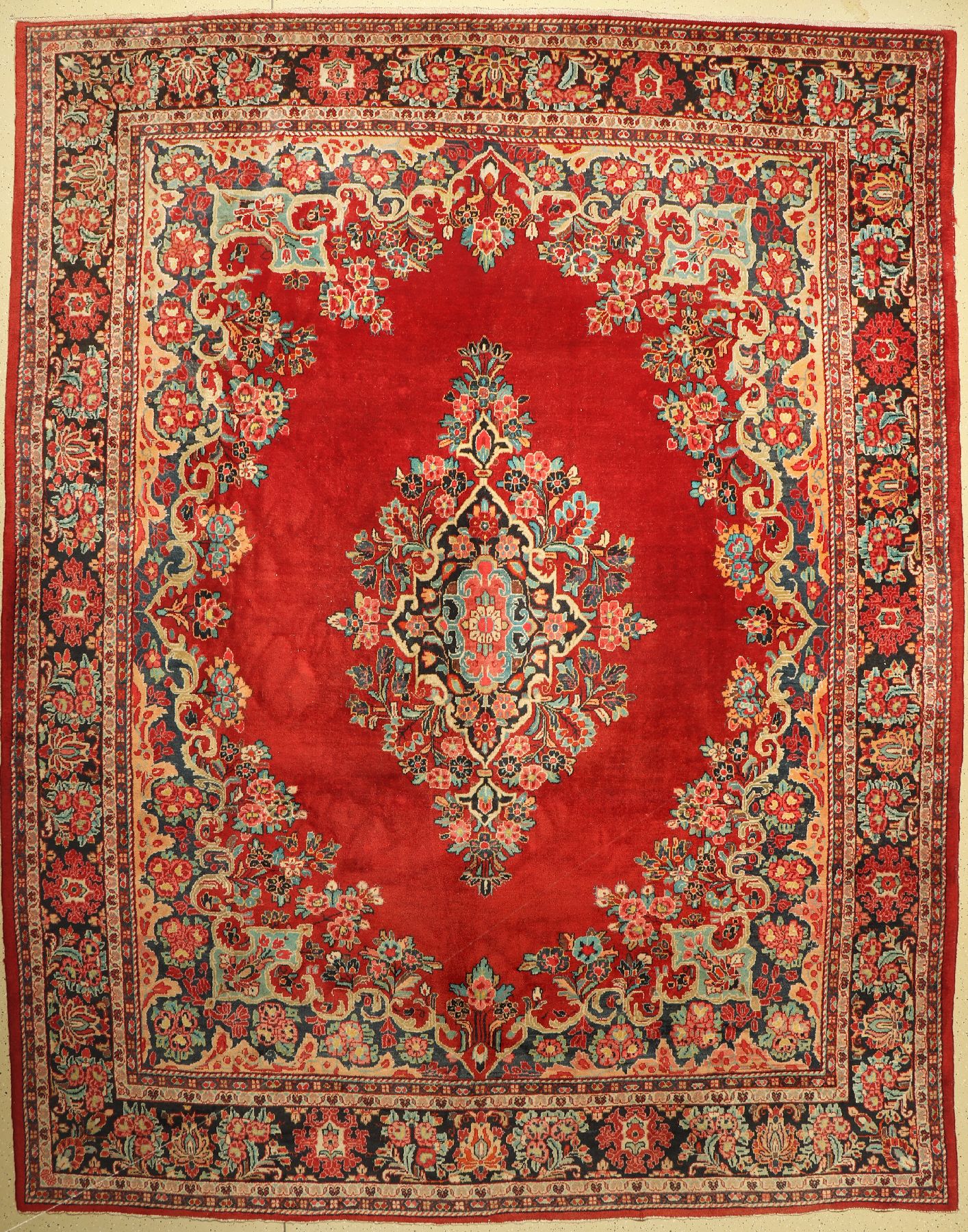 Sarogh Mahal alt, Persien, um 1950, Wolle auf Baumwolle, ca. 430 x 340 cm, EHZ: 2-3