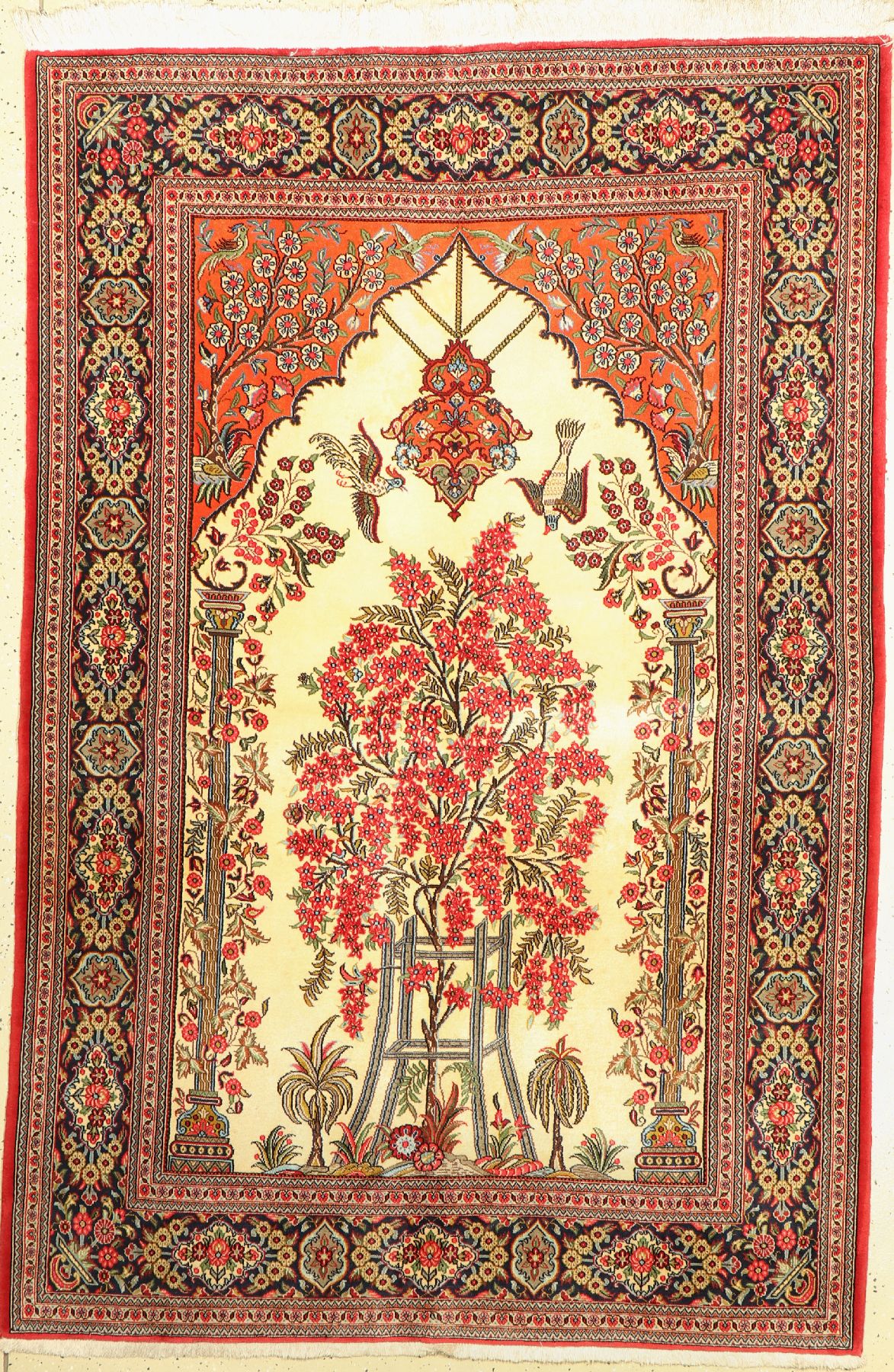 Ghom Kork, Persien, ca. 50 Jahre, Korkwolle, ca. 212 x 140 cm, EHZ: 2