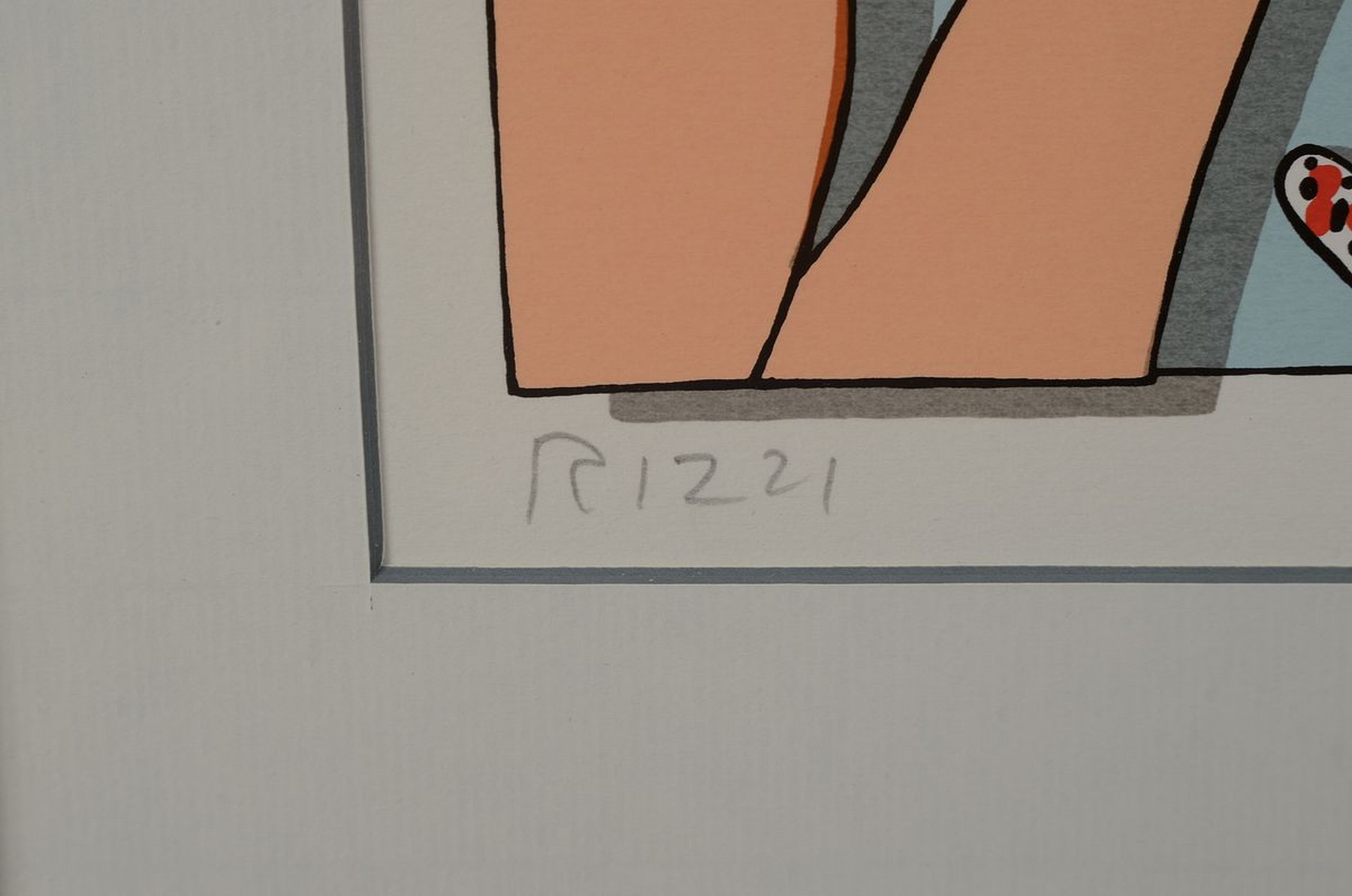 Detail a: James Rizzi, 1950-2011, Love is in the air, Farbsiebdruck von 1989, handsigniert, ca. 26x39cm, PP, u.Gl., R. ca. 46x56cm