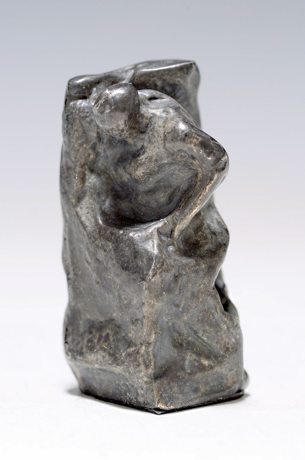 Alfred Hrdlicka, 1928-2009, Studie zu Anthropos, Skulptur, Zinn versilbert, num. 1221, ca. 6.5x3x3cm