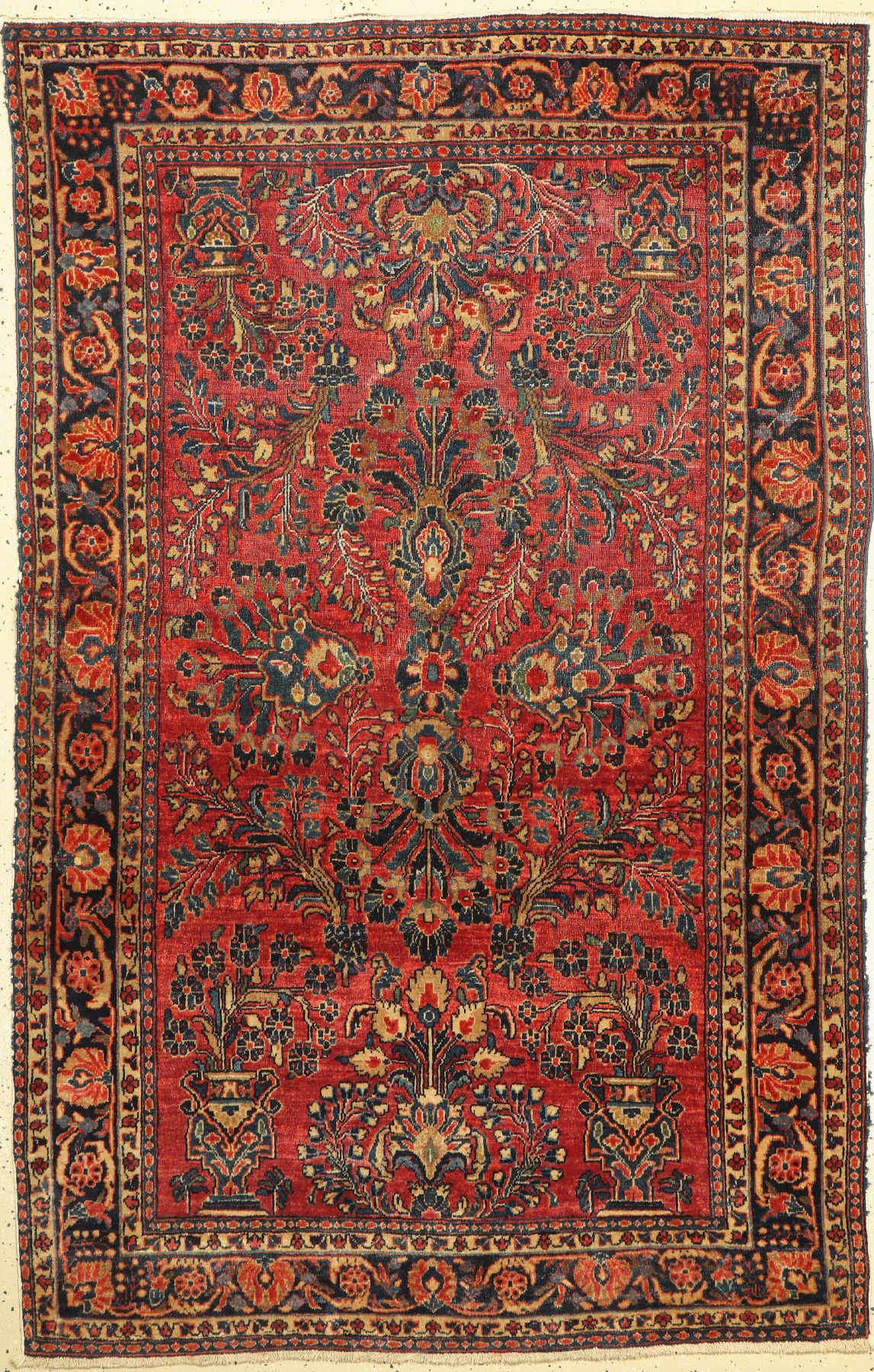 Us Re-Import Sarogh antik, Persien, um 1920, Wolle auf Baumwolle, ca. 197 x 125 cm, EHZ: 4