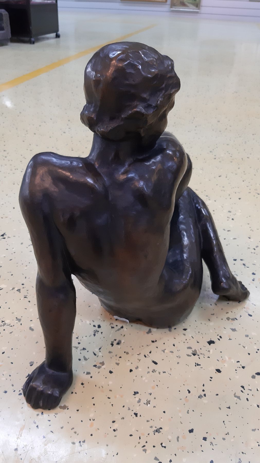 Detail c: Fritz Klimsch, 1870 Frankfurt/Main-1960 Freiburg, "kleine Schauende", 1936, Bronzeskulptur, monogrammiert auf der Fußsohle,Gießerstempel ...