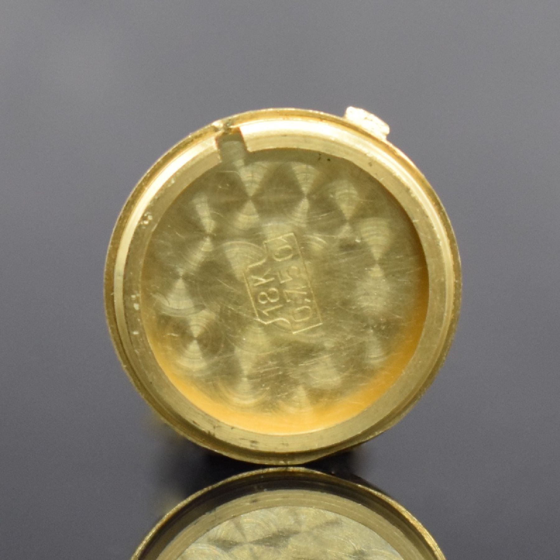 Detail h: SARCAR ausgefallene Diamantbesetzte Damenarmbanduhr in GG 750/000, Schweiz um 1975, Handaufzug, graniertes Geh. & Band, Boden aufgedr., gold. ...