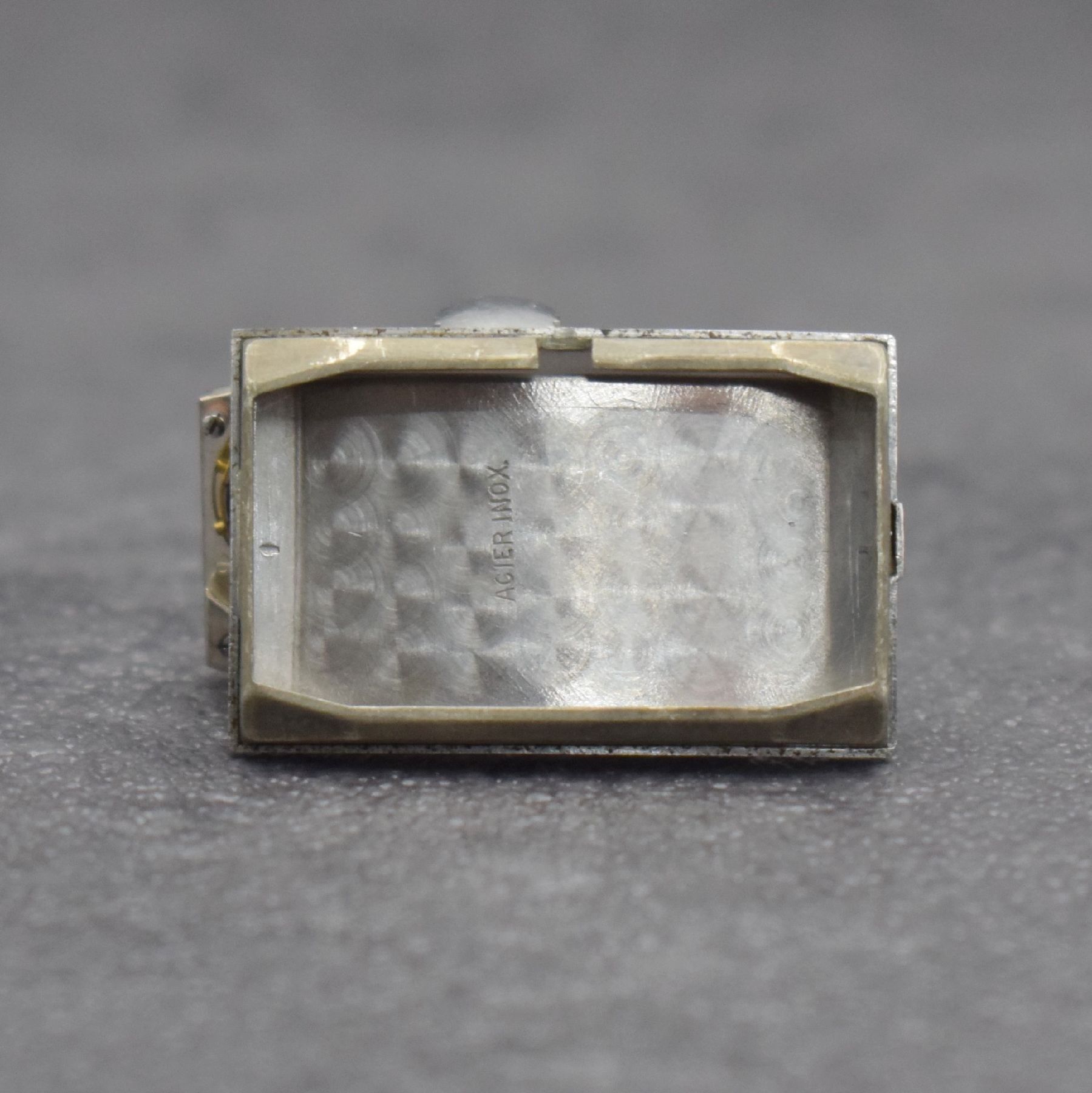 Detail h: LONGINES sog. Doctors Watch Armbanduhr, Schweiz um 1933, Handaufzug, 2-teil. Stahlgeh., Boden aufgedr., Std.-Ind. auf Geh., kl. Sek. b. 6, silb. pat. ...