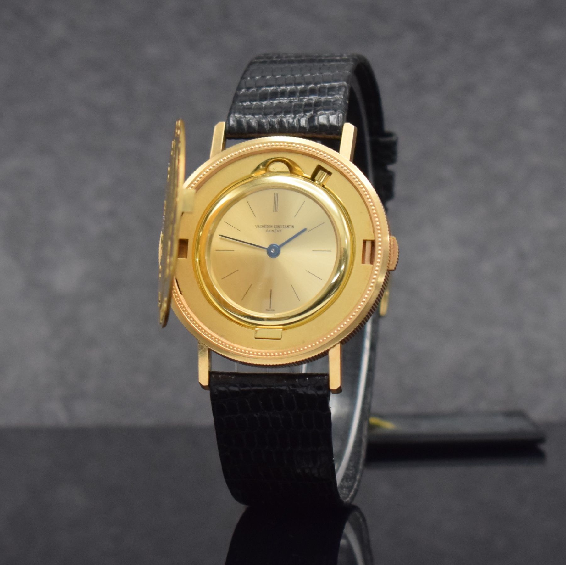 Detail c: VACHERON & CONSTANTIN 20-Dollar-Münz Armbanduhr, Schweiz um 1980, Handaufzug, Ref. 33019, Sprungdeckel-Geh. aus einer 20- Dollar-Münze v. 1896, ...