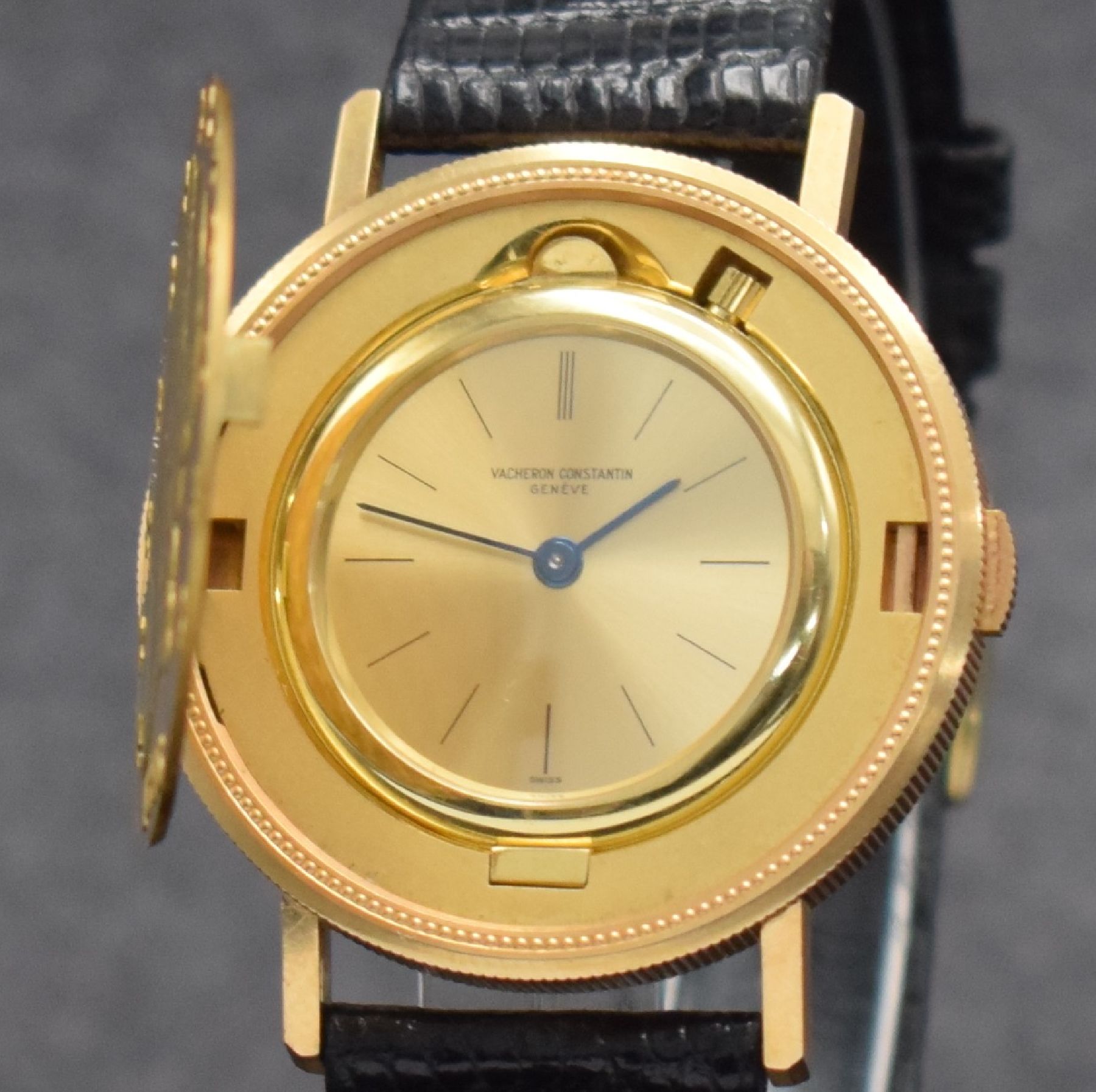 Detail d: VACHERON & CONSTANTIN 20-Dollar-Münz Armbanduhr, Schweiz um 1980, Handaufzug, Ref. 33019, Sprungdeckel-Geh. aus einer 20- Dollar-Münze v. 1896, ...