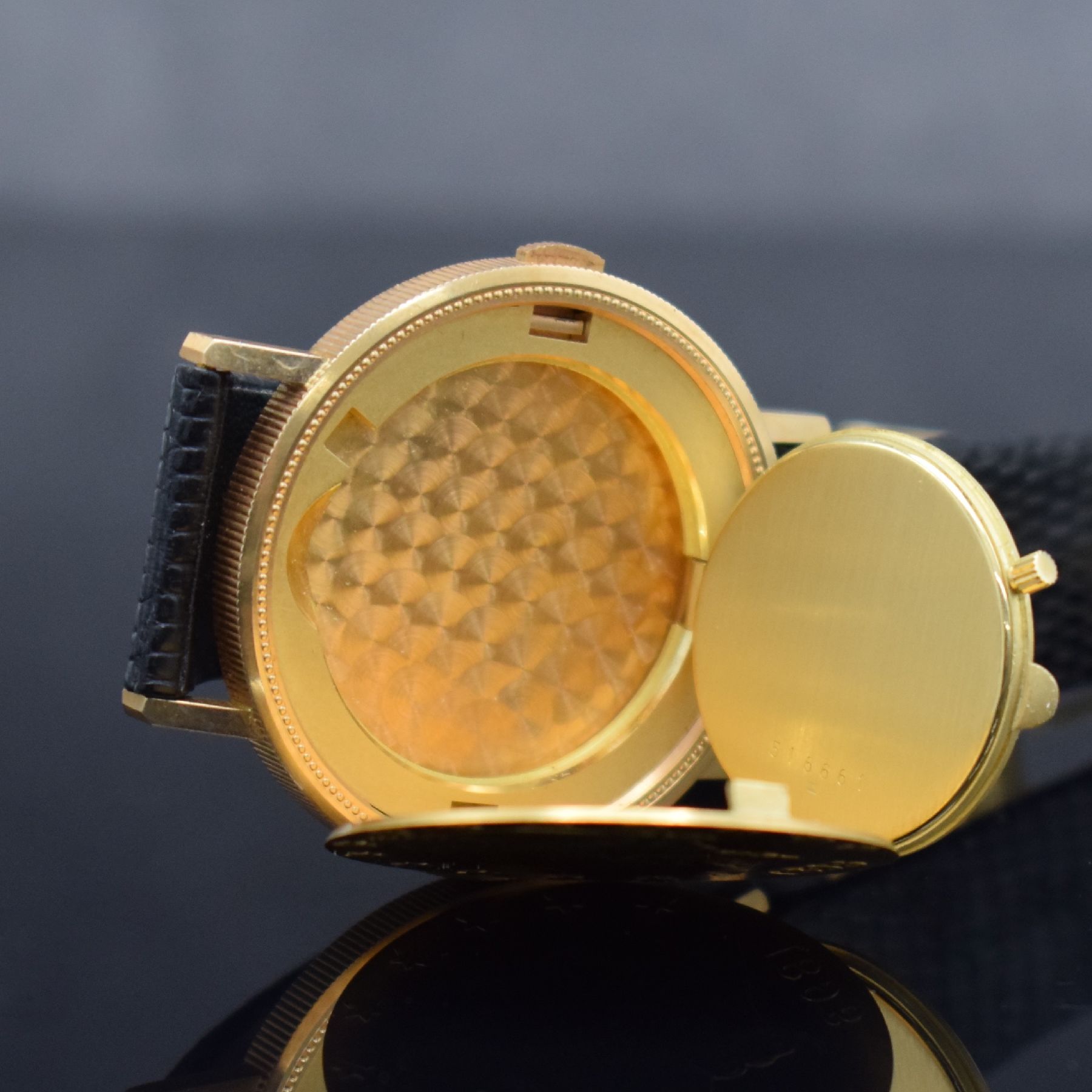 Detail h: VACHERON & CONSTANTIN 20-Dollar-Münz Armbanduhr, Schweiz um 1980, Handaufzug, Ref. 33019, Sprungdeckel-Geh. aus einer 20- Dollar-Münze v. 1896, ...