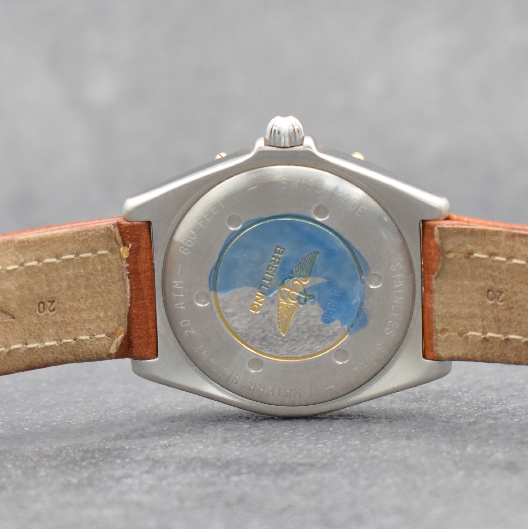 Detail f: BREITLING Antares Power Reserve Referenz 81980 sehr gut erhaltene Herrenarmbanduhr, Schweiz um 1995, Automatik, verschr. Edelstahlgeh., eins. drehb. ...