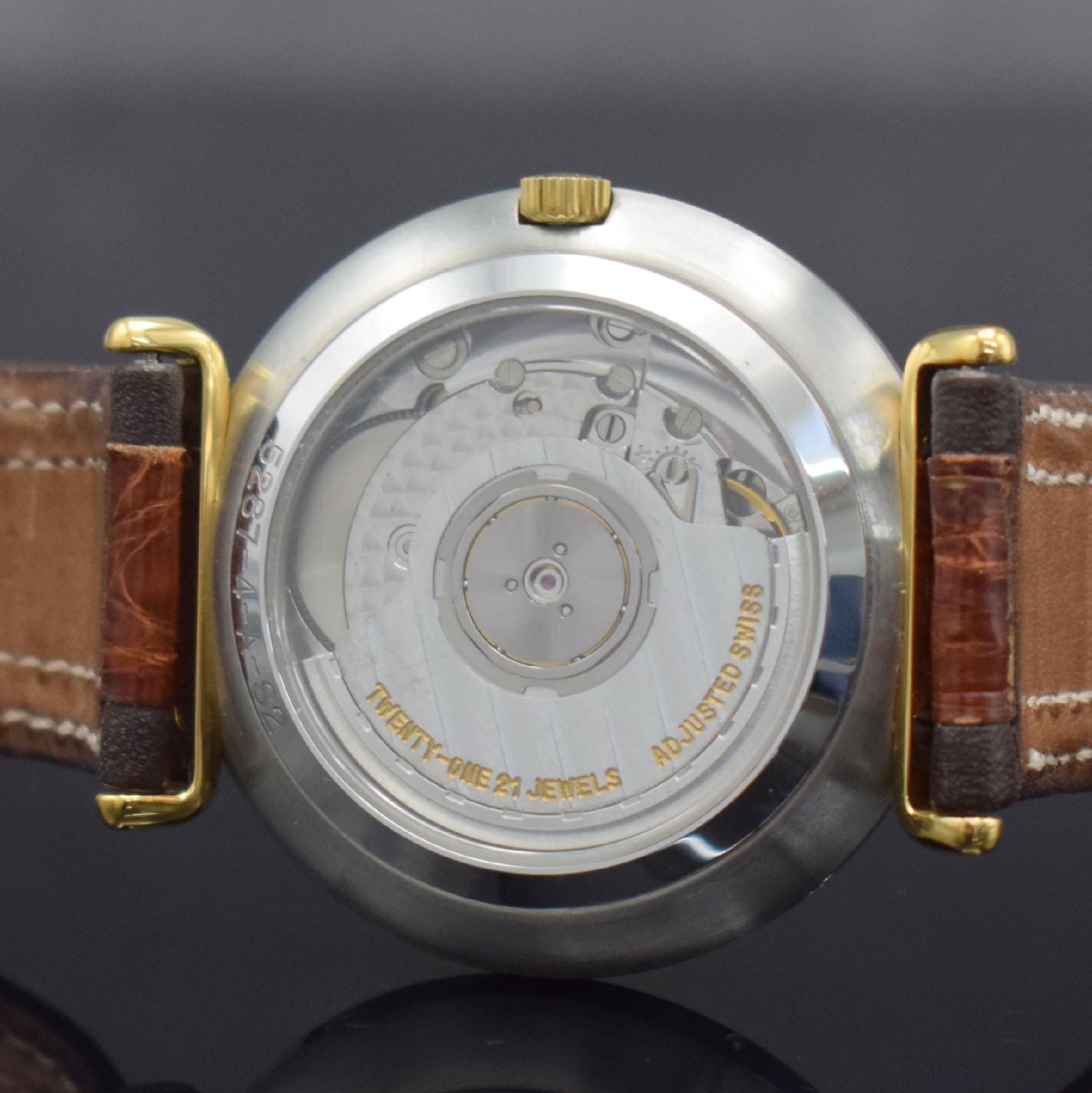 Detail g: KELEK CHRONOSWISS astronomische Herrenarmbanduhr mit ewigem Kalender in Stahl, Schweiz um 1985, Automatik, satiniertes Geh., verg. Lünette & ...