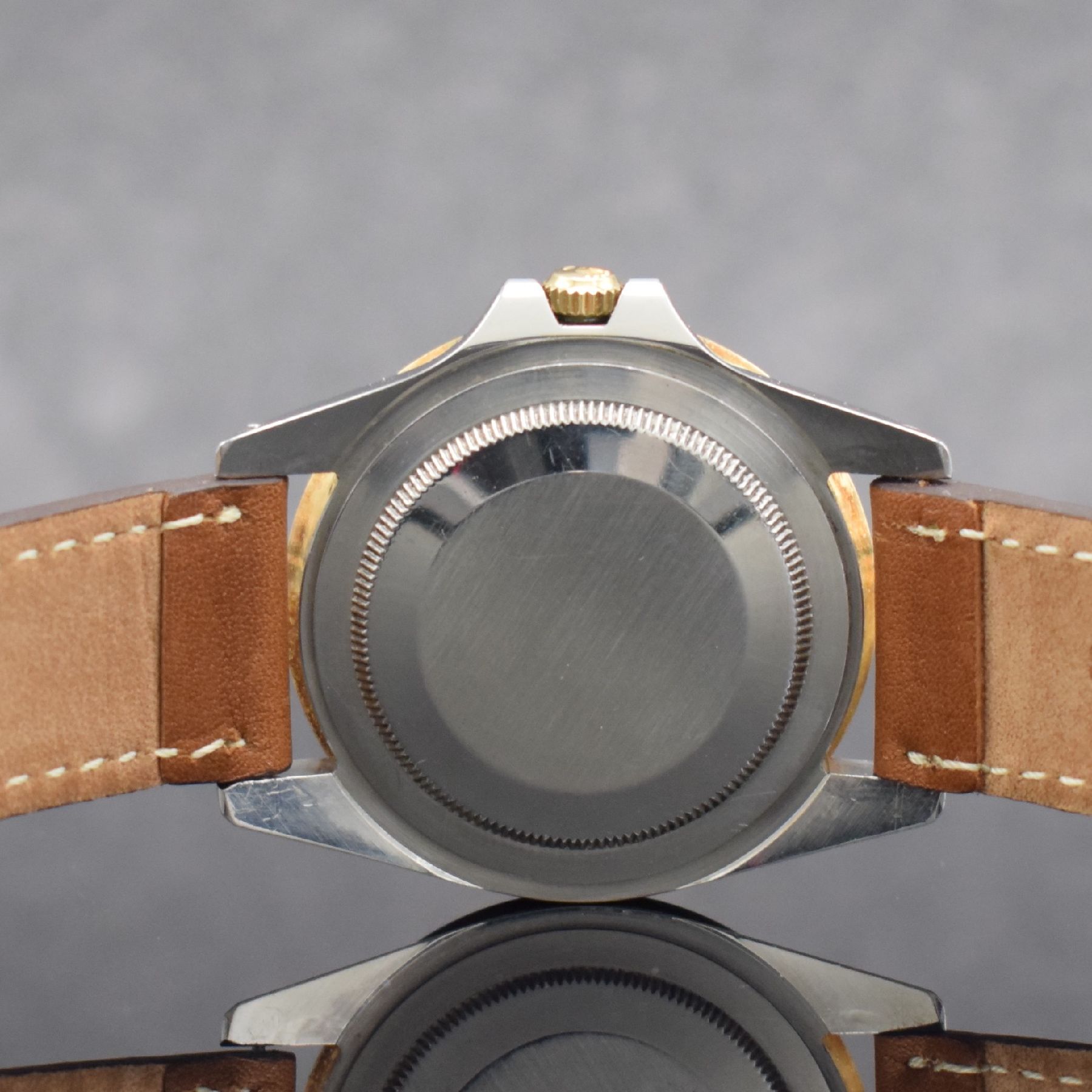 Detail e: ROLEX seltene Herrenarmbanduhr Oyster Perpetual GMT-Master Referenz 1675, Automatik, frühes Modell, gestempelt 2. Quartal 1967, Edelstahl/Gold ...