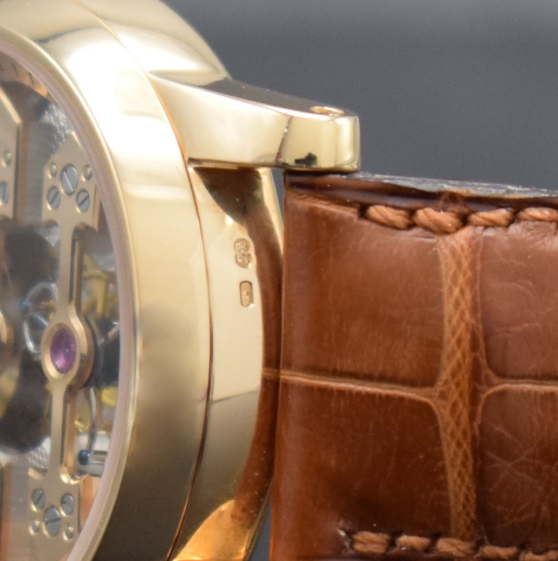 Detail e: GIRARD PERREGAUX hochfeines & extrem seltenes 3-Brücken Tourbillon Nr. 53 in RG 750/000 Referenz 9900 im nahezu neuwertigem Zustand, Handaufzug, ...
