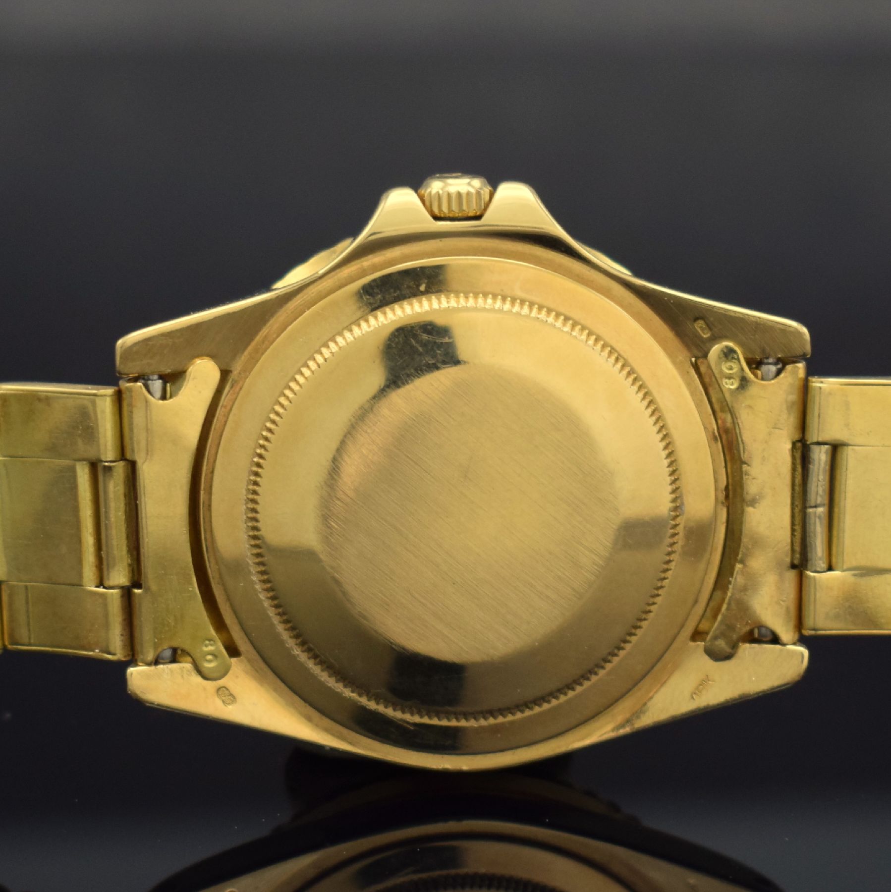 Detail g: ROLEX sehr seltene Herrenarmbanduhr Oyster Perpetual GMT-Master Referenz 1675, Schweiz um 1977, Automatik, Chronometer der Superlative, Oysterband ...