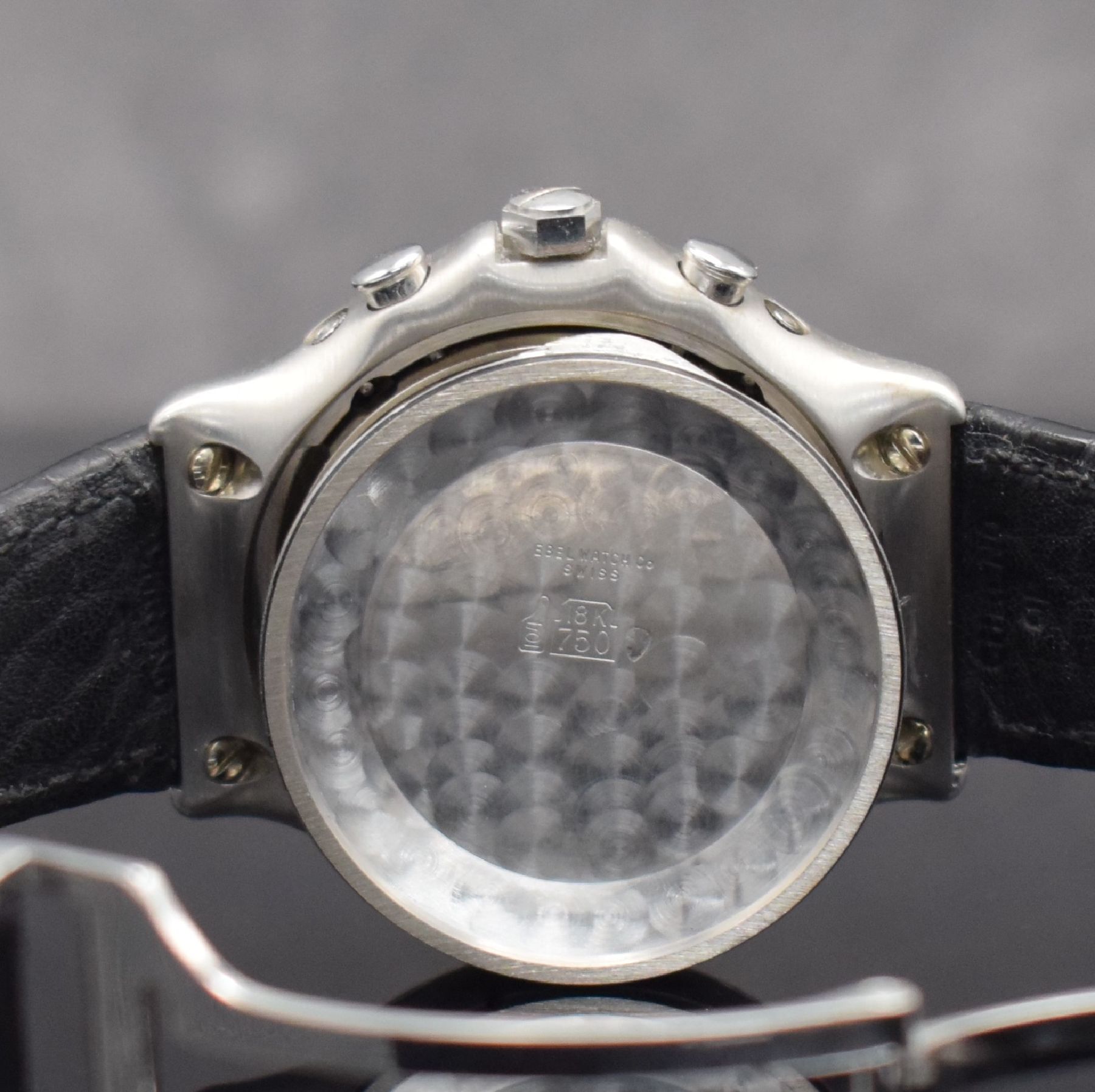 Detail h: EBEL astronomischer Schaltradchronograph 1911 ewiger Kalender in WG 750/000, Automatik, Schweiz um 2000, Ref. 3136901, massives Goldgeh. inkl. orig. ...
