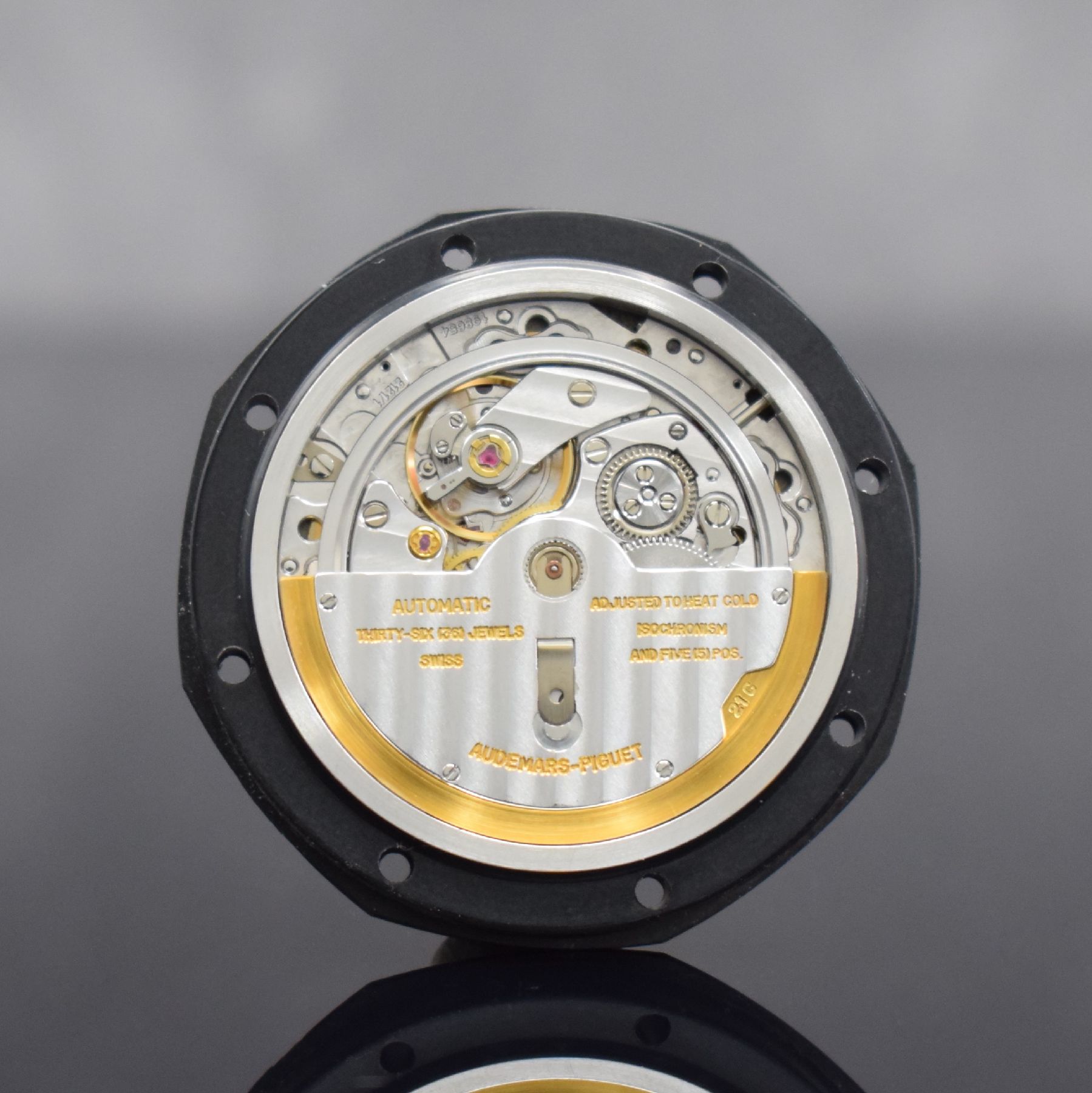 Detail j: AUDEMARS PIGUET seltene Herrenarmbanduhr "JUMBO" Royal Oak B-Serie in Edelstahl/Gold, Automatik, Schweiz um 1981, Design von Gerald Genta, ...