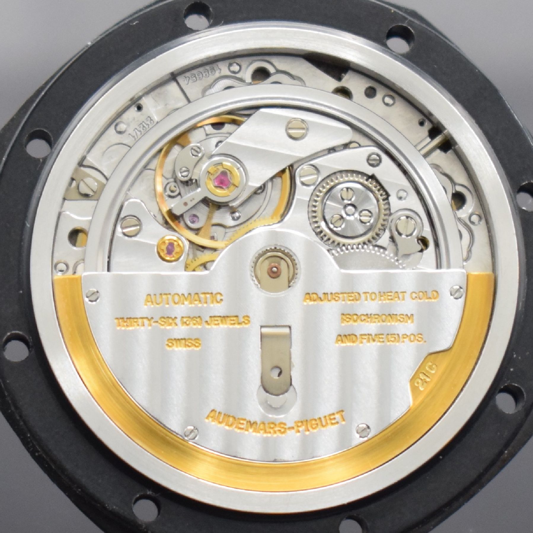 Detail k: AUDEMARS PIGUET seltene Herrenarmbanduhr "JUMBO" Royal Oak B-Serie in Edelstahl/Gold, Automatik, Schweiz um 1981, Design von Gerald Genta, ...