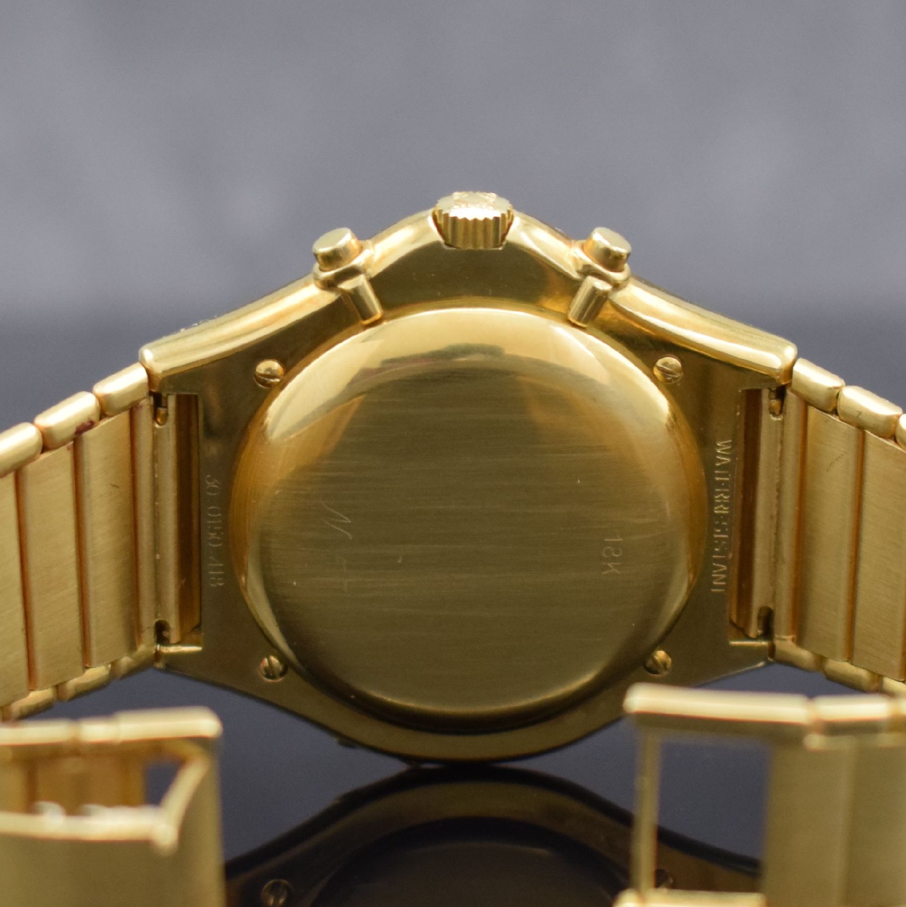 Detail h: ZENITH seltener El Primero Schaltradchronograph mit Vollkalender in GG 750/000 Referenz 30.0150.418, Automatik, Schweiz um 1988, massives Goldgeh. ...