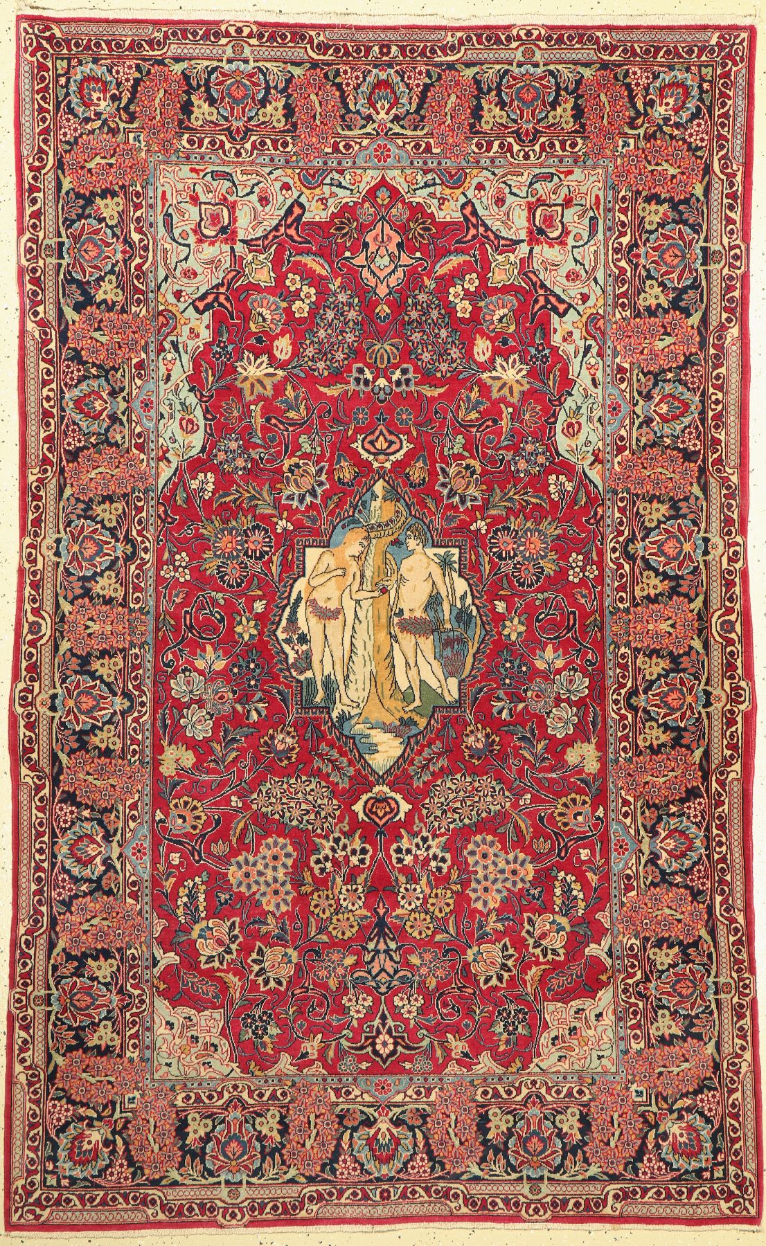 Keschan Kork, Persien, um 1940, Korkwolle, ca. 213 x 133 cm, EHZ: 2