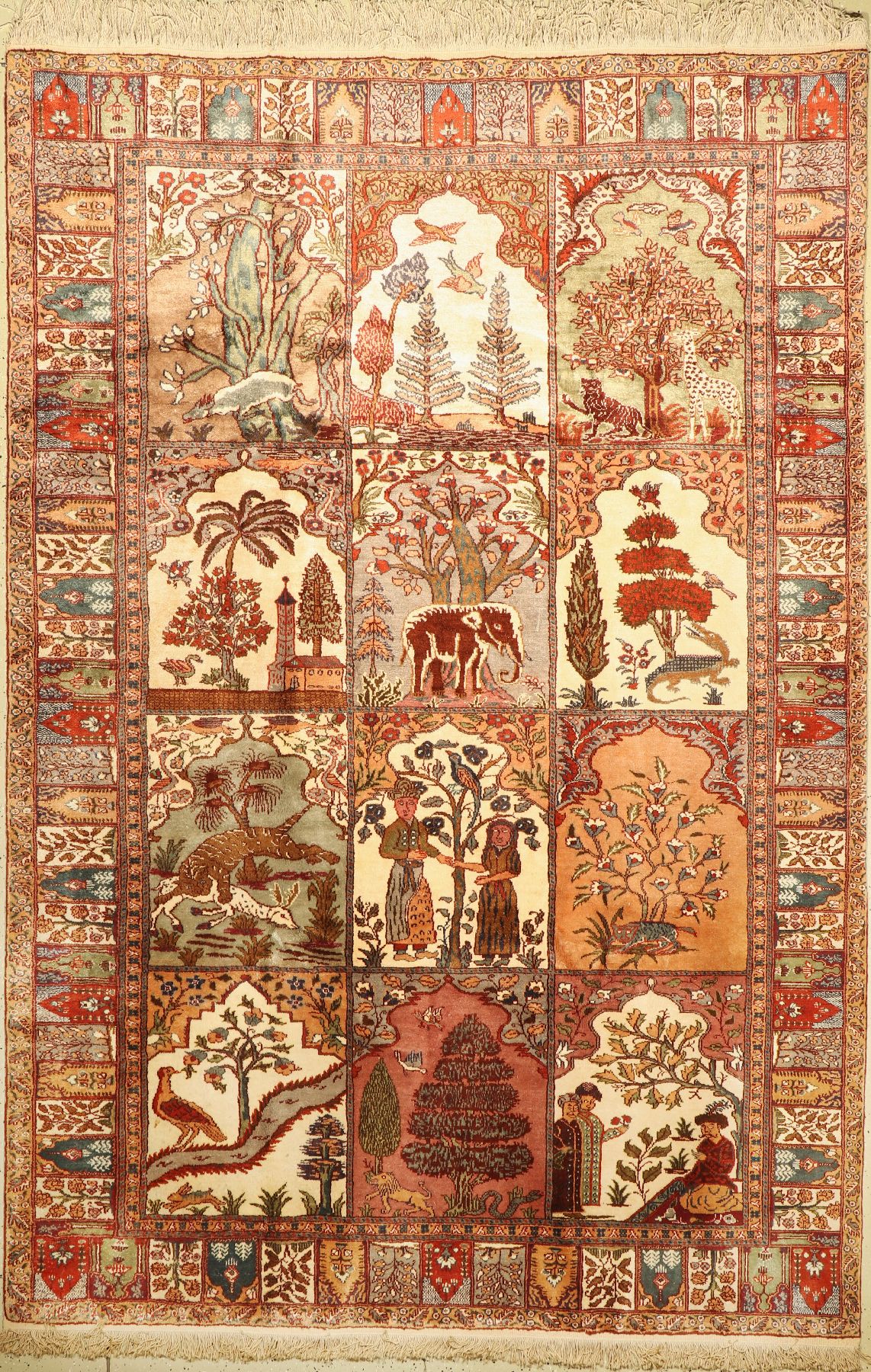 Kayseri alt, Türkei, ca. 50 Jahre, merzerisierte Baumwolle, ca. 298 x 197 cm, guter Zustand