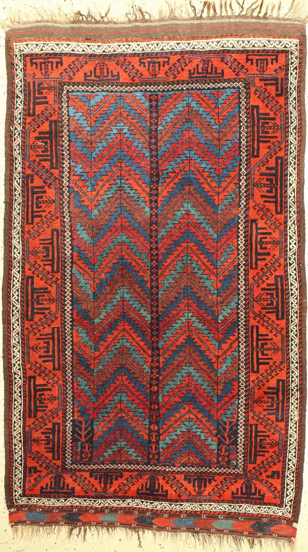 Seltener antiker Belutsch, Persien, um 1900, Wolle geknüpft auf Wolle, ca, 178 x 105 cm, EHZ:2(guter Zustand).