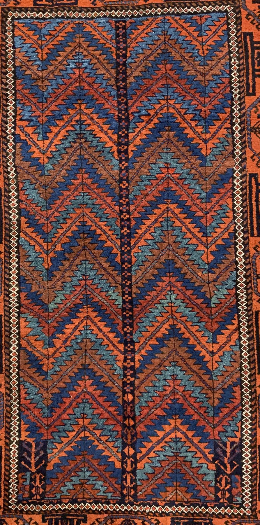 Detail a: Seltener antiker Belutsch, Persien, um 1900, Wolle geknüpft auf Wolle, ca, 178 x 105 cm, EHZ:2(guter Zustand).