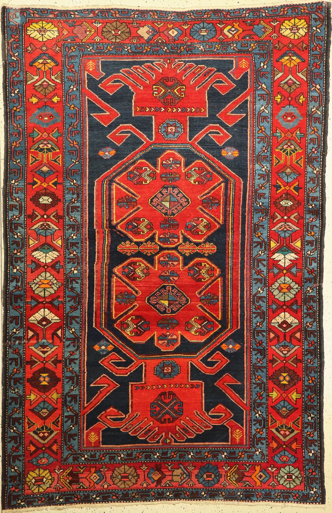 Armenische Kazak alt, Kaukasus, um 1910, Wolle auf Wolle, ca. 230 x 148 cm, EHZ: 2-3