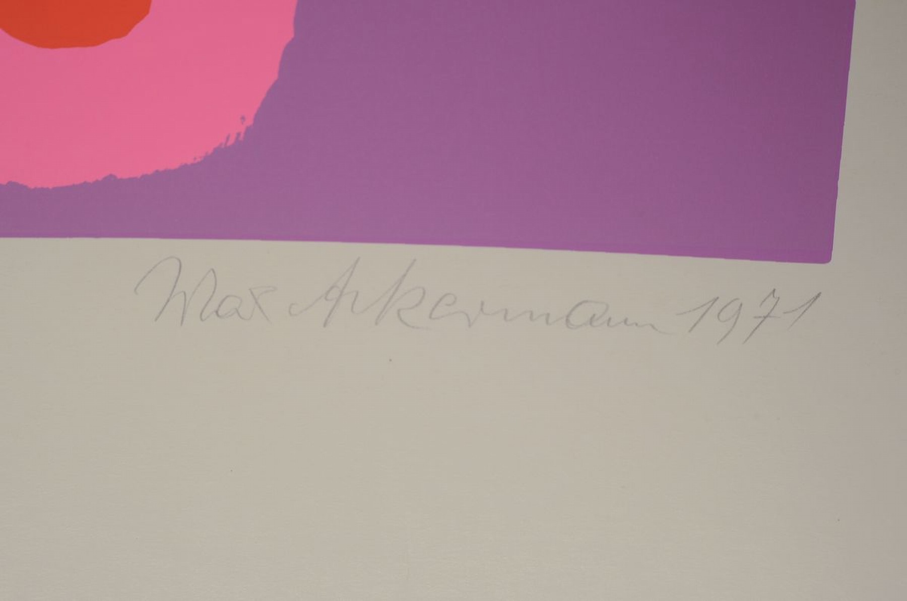 Detail a: Max Ackermann, 1887 Berlin-1975 Bad-Liebenzell, Farblithographie, handsigniert und dat. 1971, num. 30/100, Blattgr. ca. 59x41.5cm