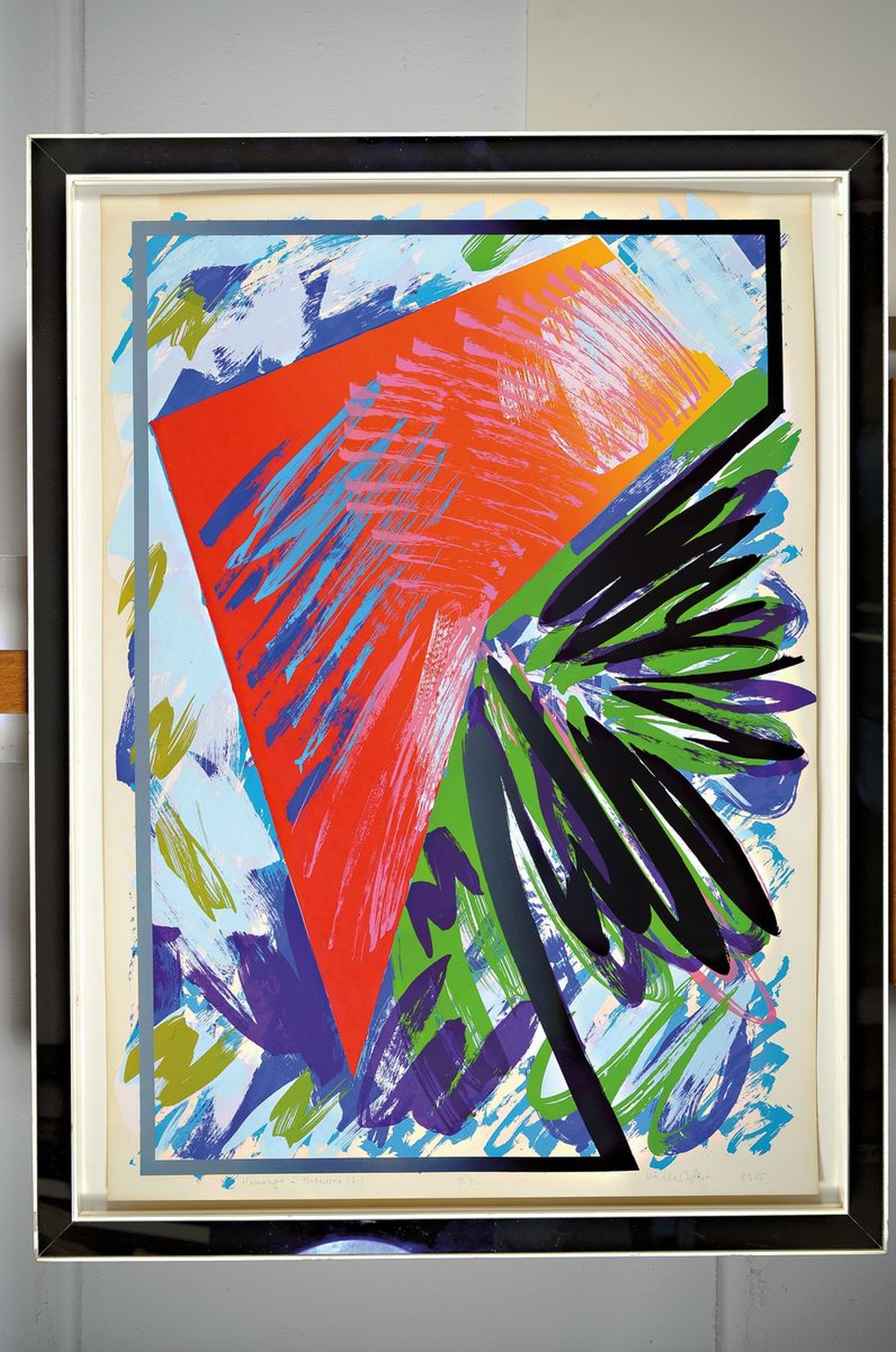Detail k: Istvan Nadler, geb. 1938 Visegrad/Ungarn, Hommage a Malewicz, Farbsiebdruck von 1985, signiert und dat., betitelt, num. 12/30, ca. 80x57cm, Ränder ...