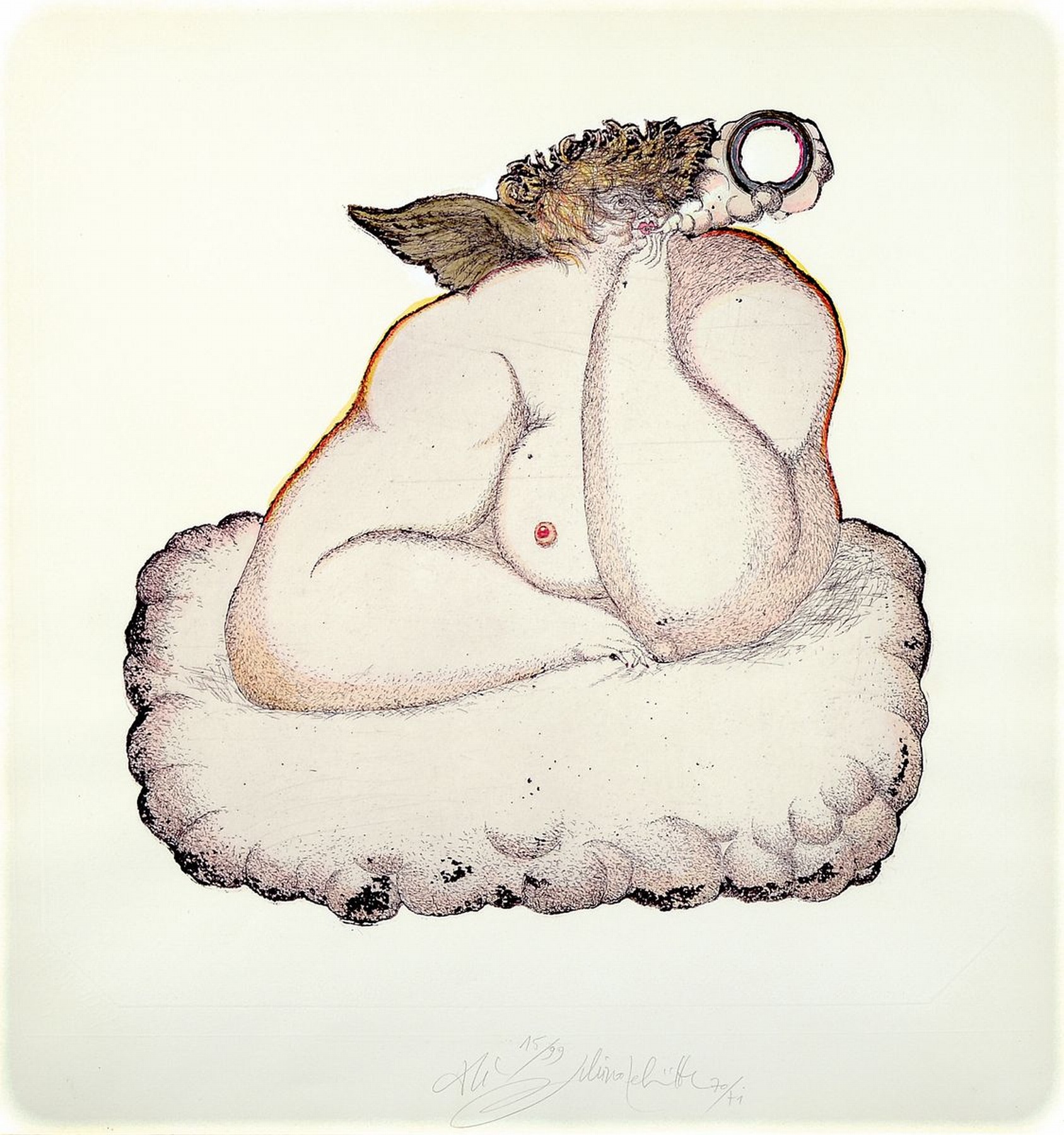 Ali (Albert) Schindehütte, geb. 1939 Kassel,2 Lithographien von 1970/71, beide handsign. und dat., num. 48/99 bzw. 15/99, je ca. 44x42cm, u.Gl., R. ...