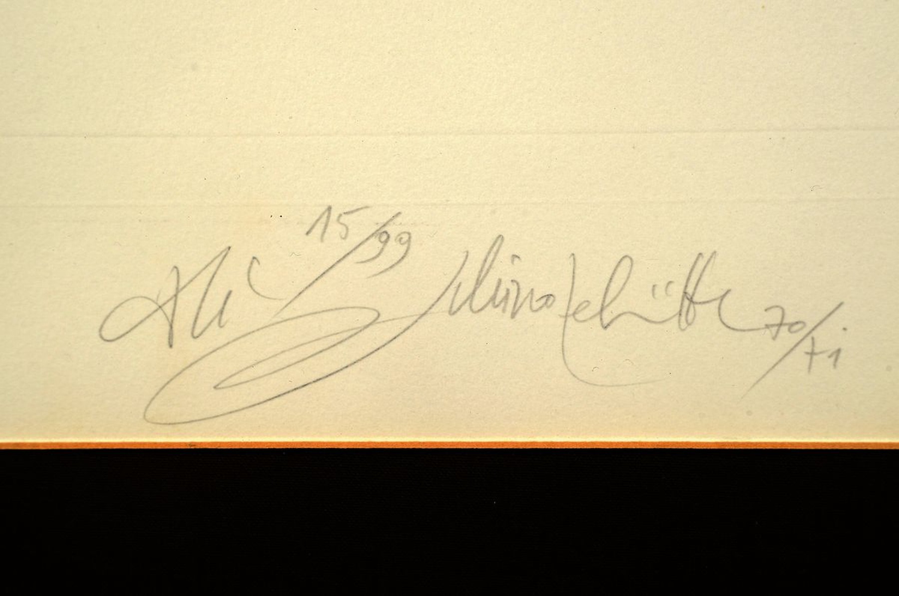 Detail e: Ali (Albert) Schindehütte, geb. 1939 Kassel,2 Lithographien von 1970/71, beide handsign. und dat., num. 48/99 bzw. 15/99, je ca. 44x42cm, u.Gl., R. ...