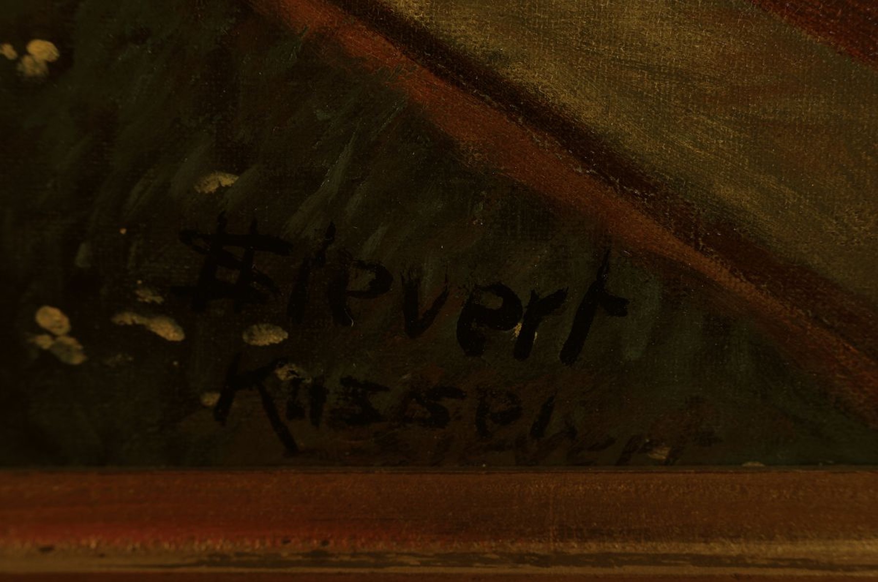 Detail a: H. Sievert, Kassel, erste Hälfte 20. Jh., Parklandschaft mit Haus, Öl/Lwd, signiert und bez., ca. 84 x 125 cm, Rahmen ca. 97 x 137cm