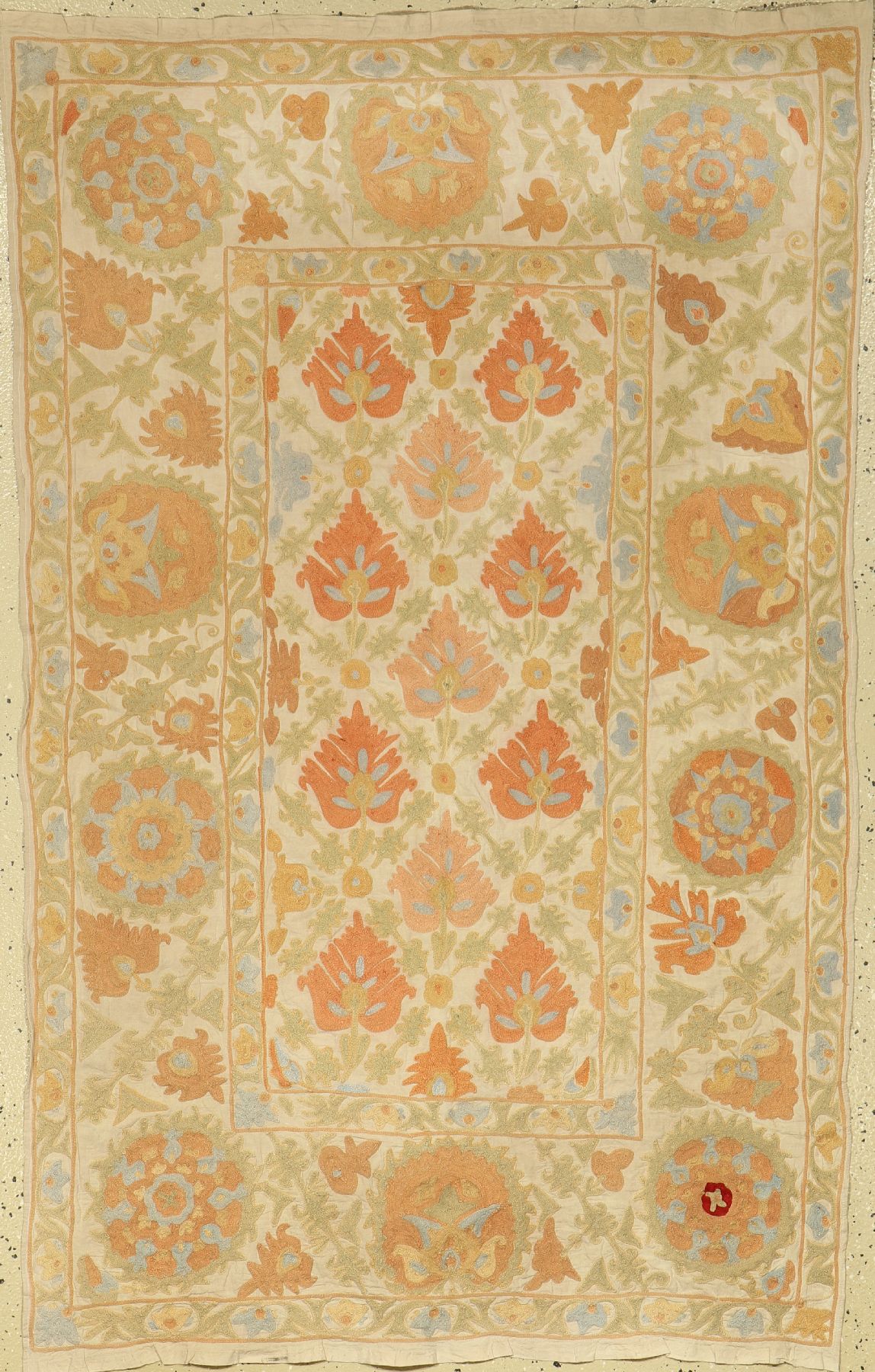 Buchara Susani, Turkmenistan, ca. 60 Jahre,Wollstickerei, ca. 150 x 98 cm, EHZ: 2